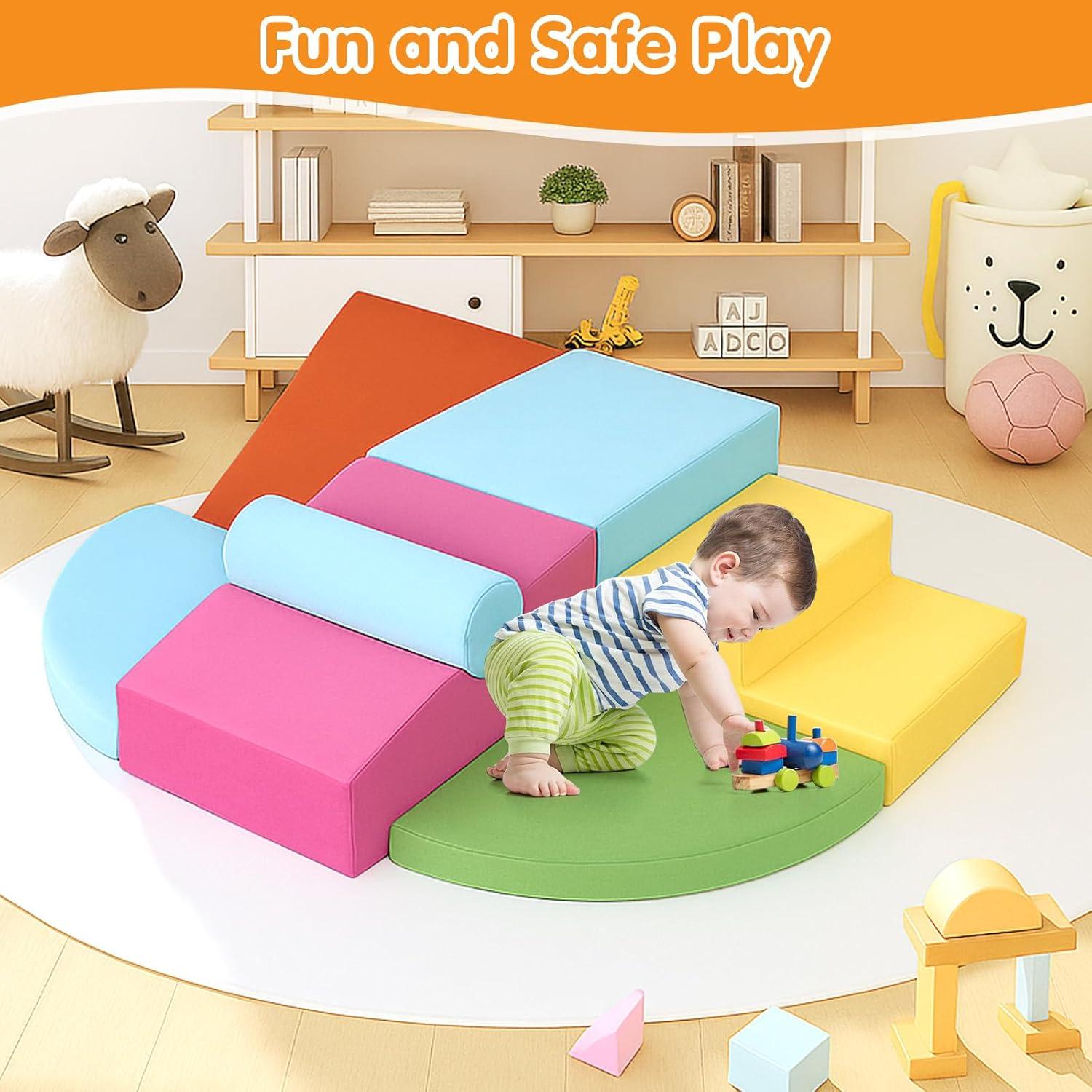 Set de Juguetes de Escalada Erament 7 Piezas para Niños 1-3 Años