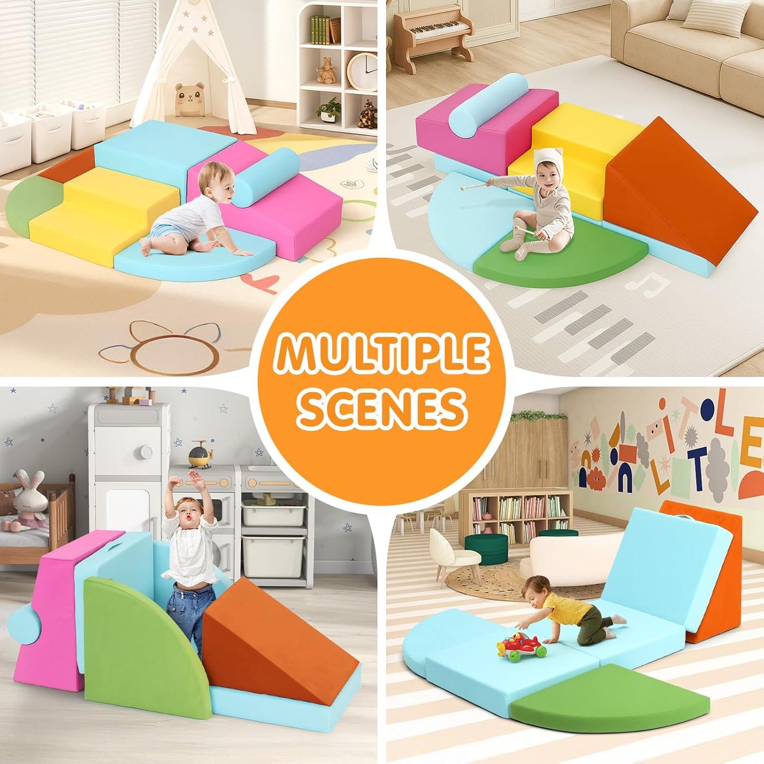 Set de Juguetes de Escalada Erament 7 Piezas para Niños 1-3 Años