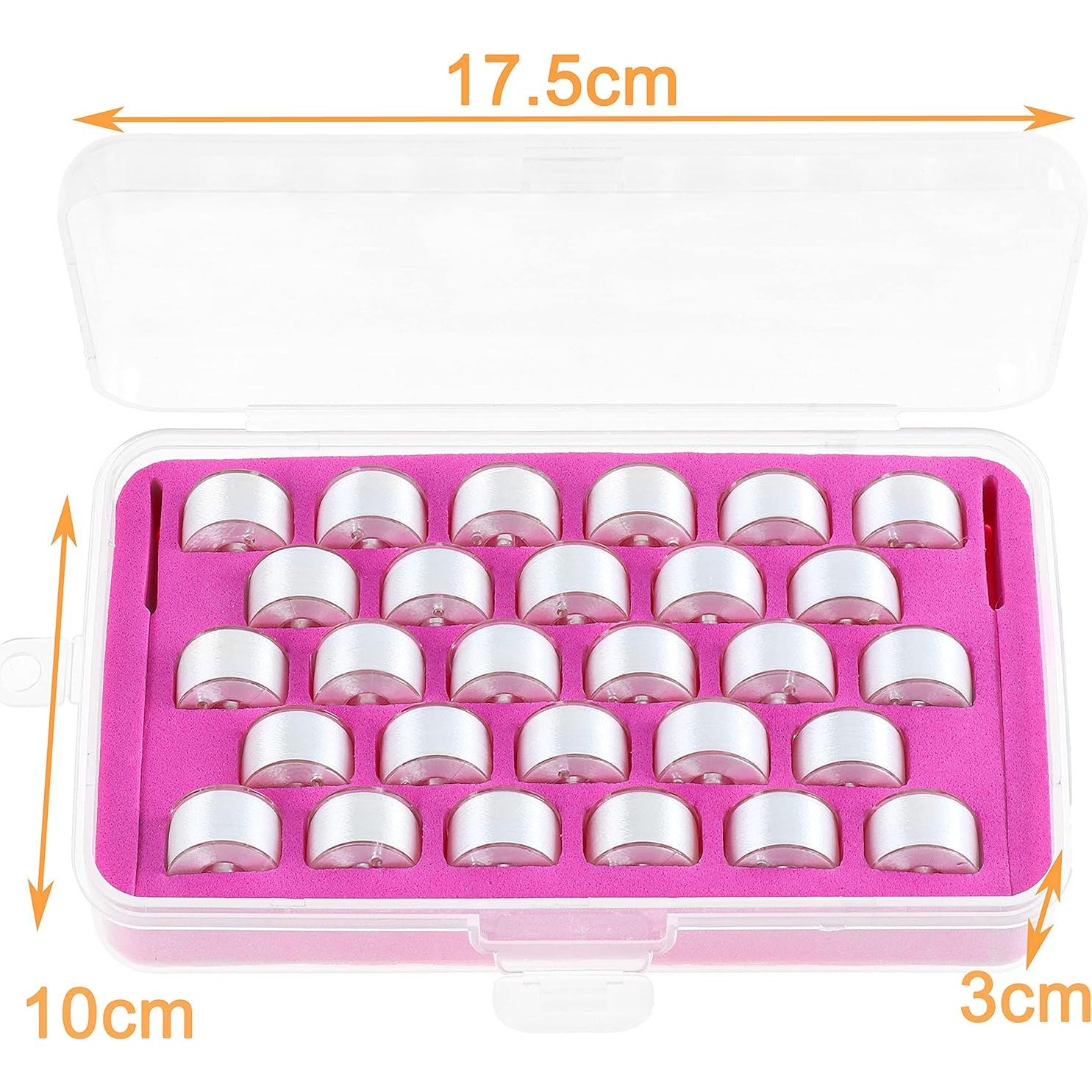 Hilo de Bobina Preenrollado New brothread 28pcs Blanco 70D/2