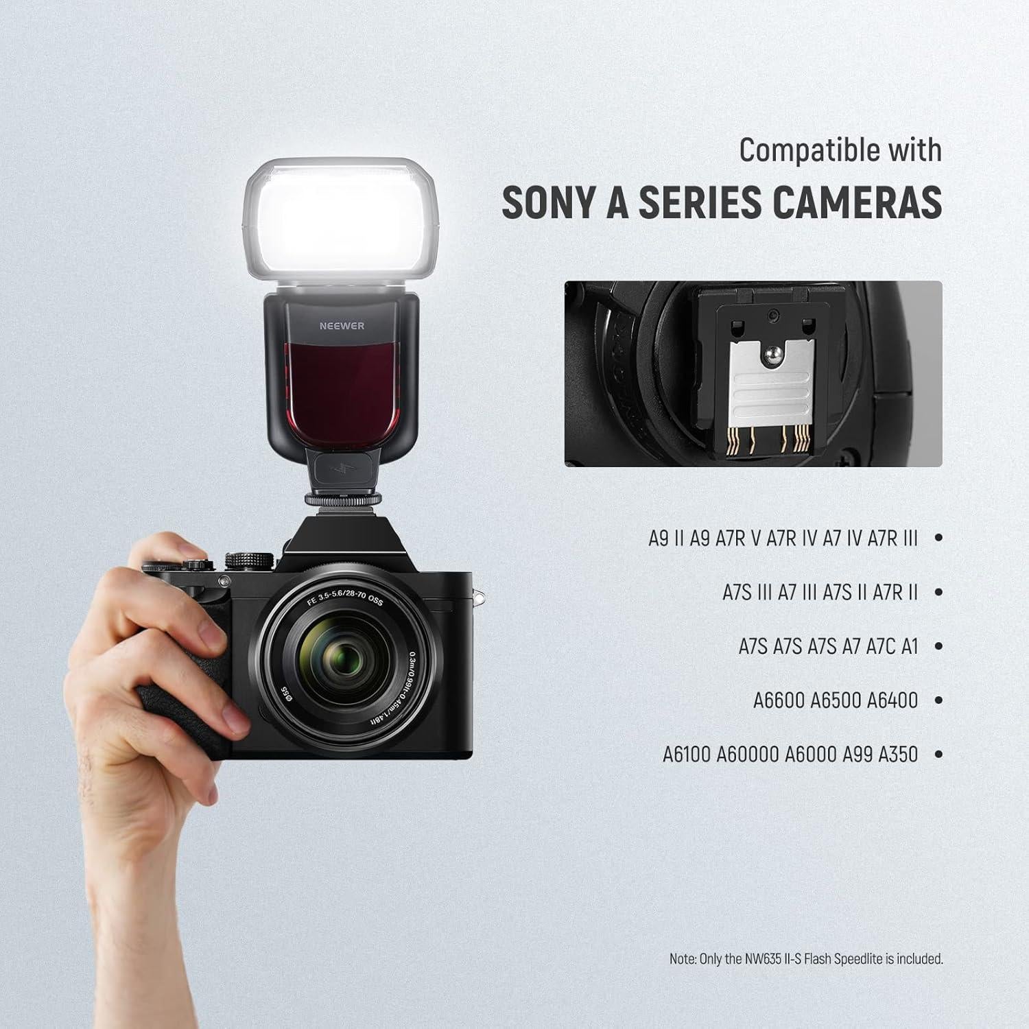 Flash NEEWER NW635II-S TTL para Cámara Sony - 400g, GN58