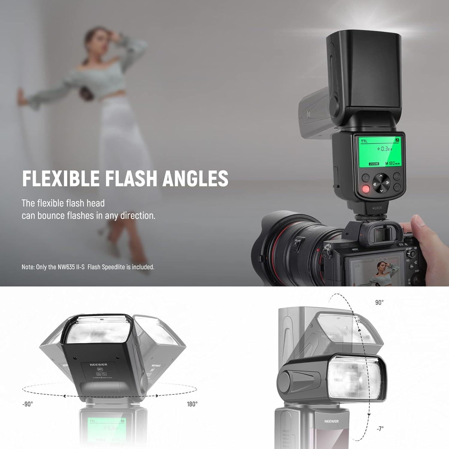 Flash NEEWER NW635II-S TTL para Cámara Sony - 400g, GN58