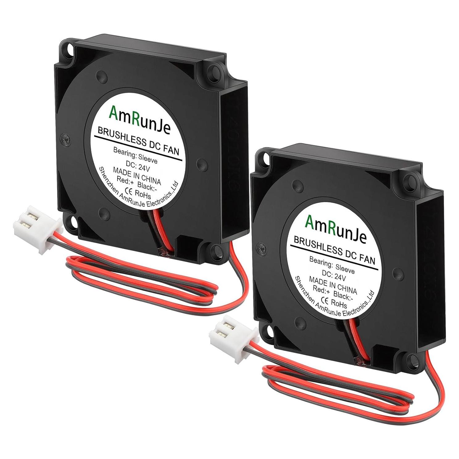 2 Ventiladores de Reemplazo 40mm 24V AmRunJe 9500 RPM