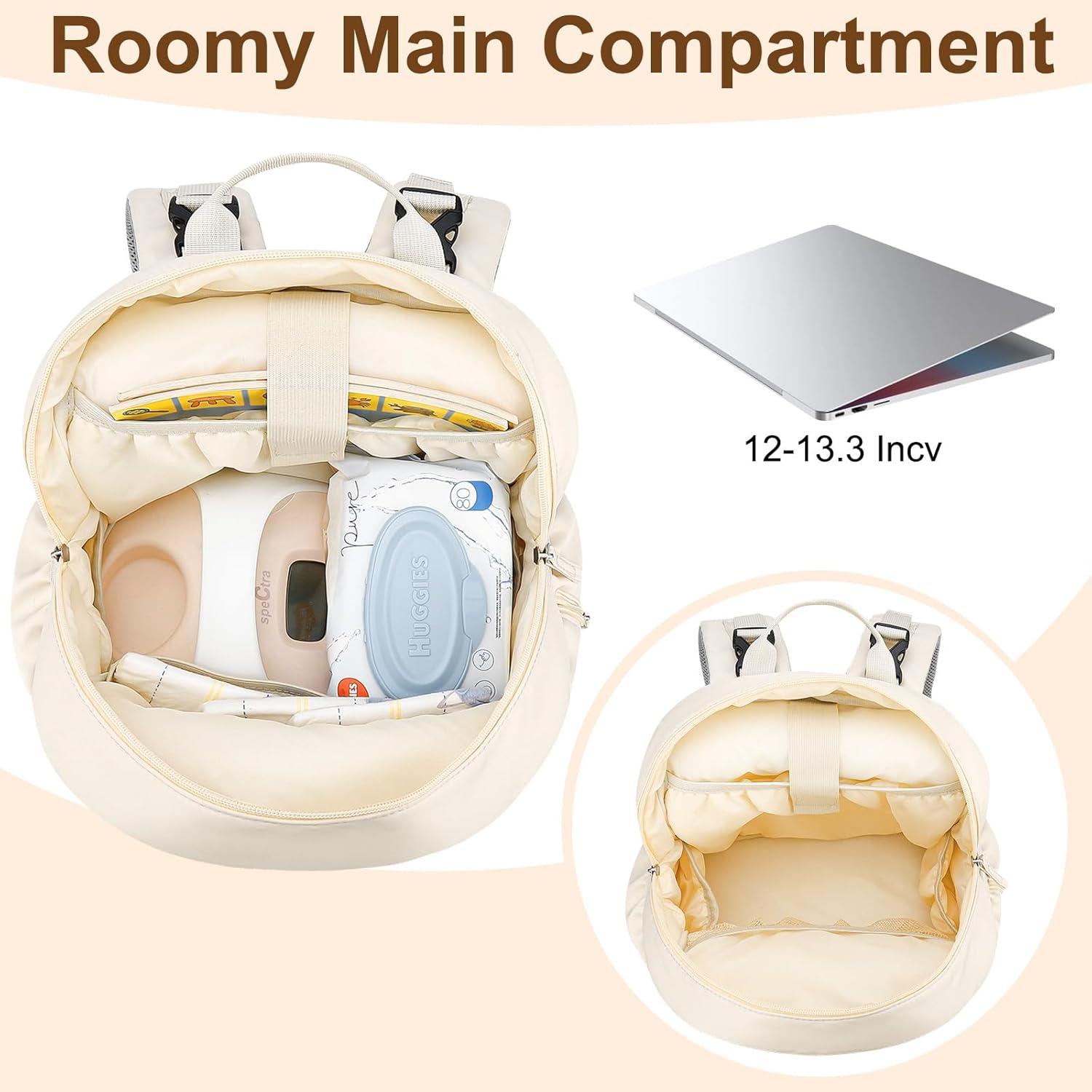 Mochila para extractor de leche GDNasist beige con enfriador