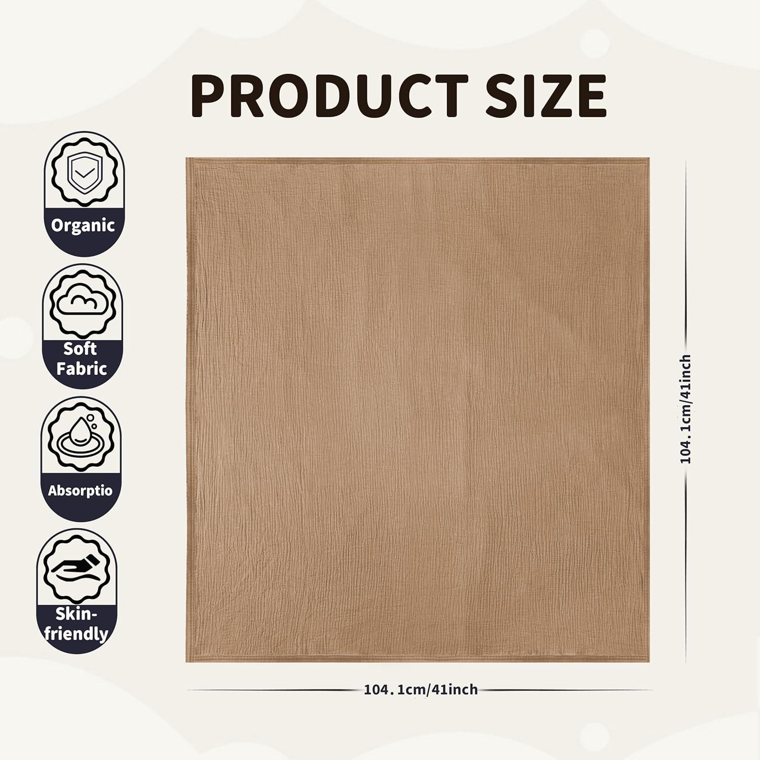 Mantas de Muselina GUNTAIL 41x41 cm, Paquete de 2 Bebé