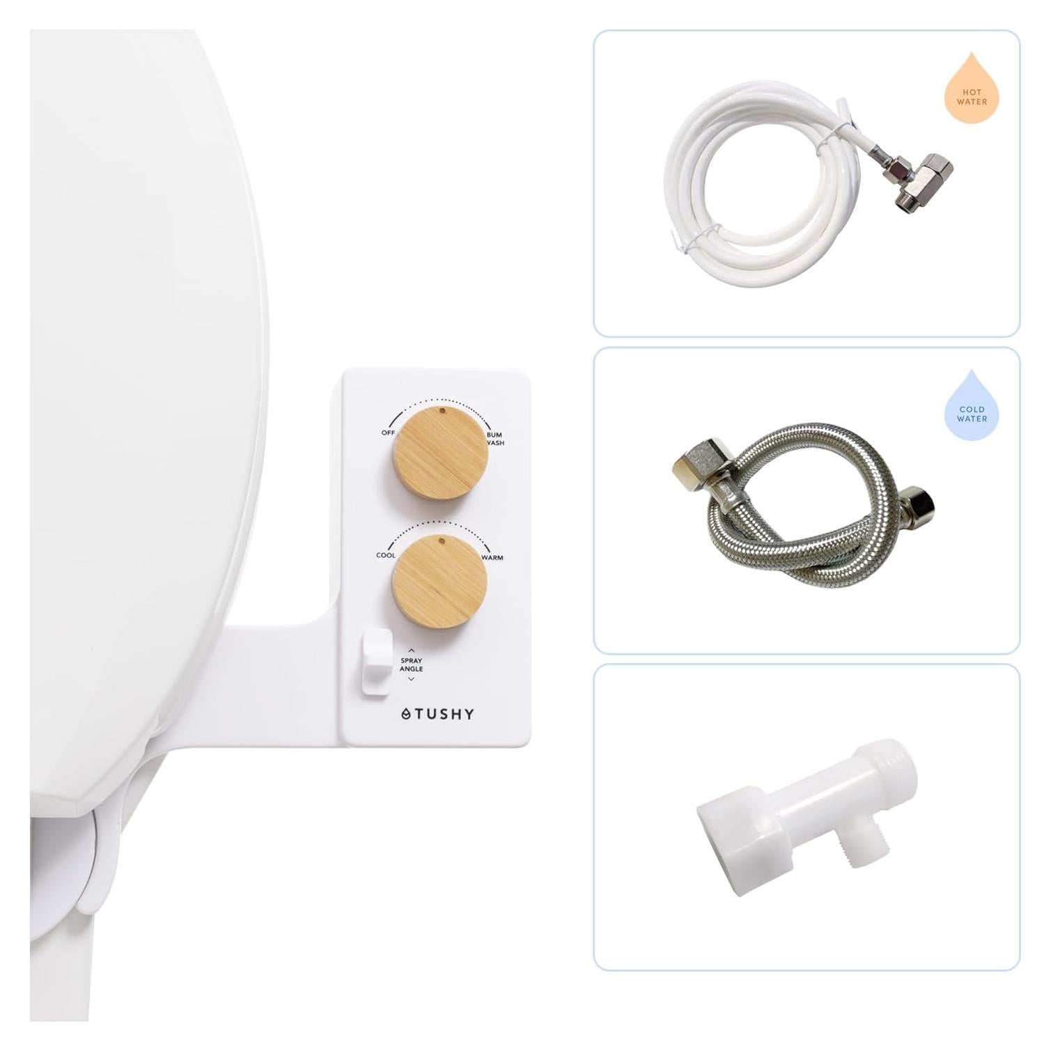 Bidet TUSHY Spa 3.0 de Bambú con Agua Fría a Cálida
