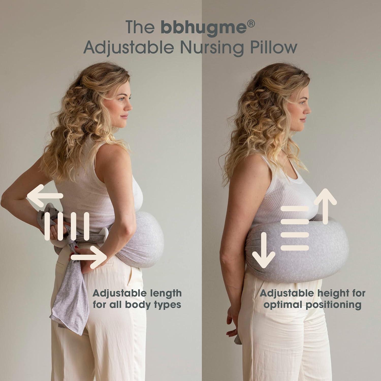 Almohada de Lactancia Ajustable bbhugme - Azul Melange