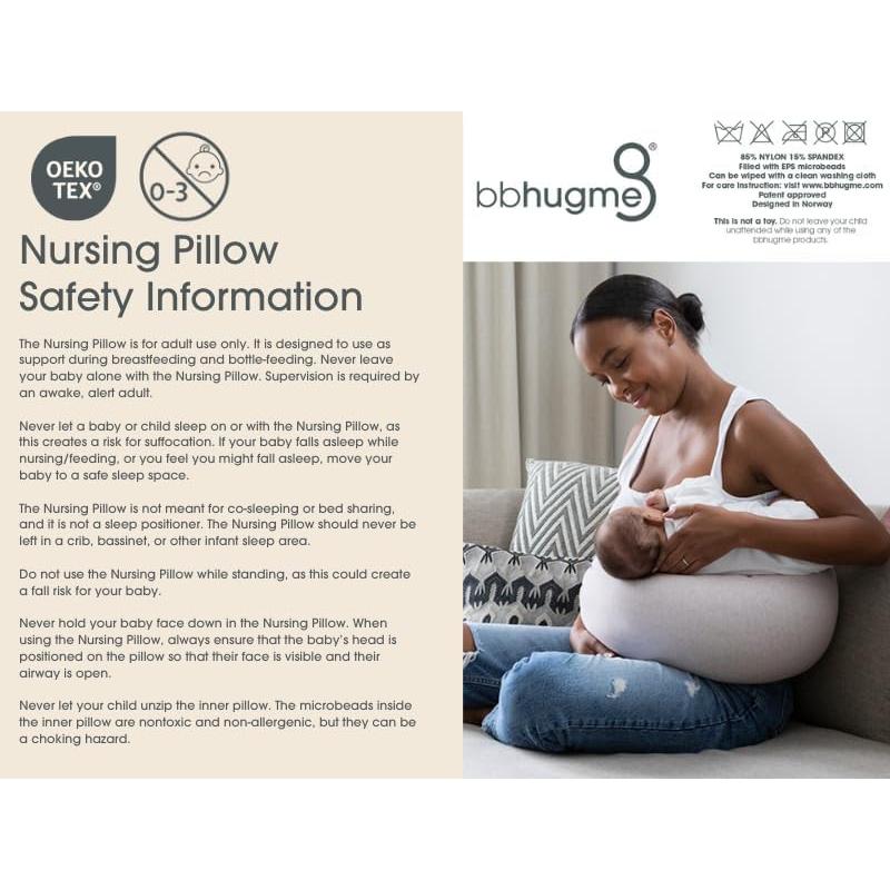 Almohada de Lactancia Ajustable bbhugme - Azul Melange