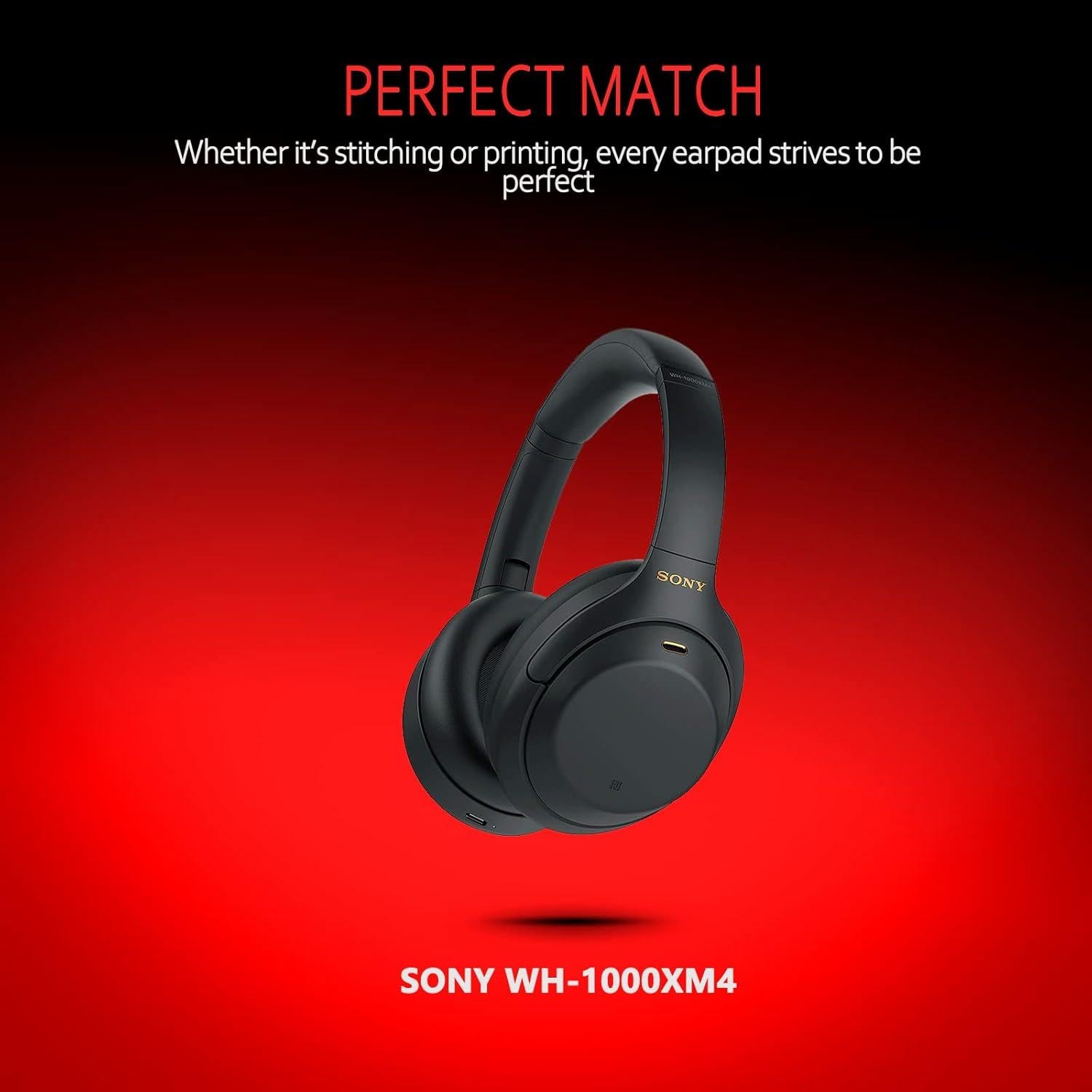 Almohadillas de Reemplazo Krone Kalpasmos para Sony WH-1000XM4 - Cuero Suave