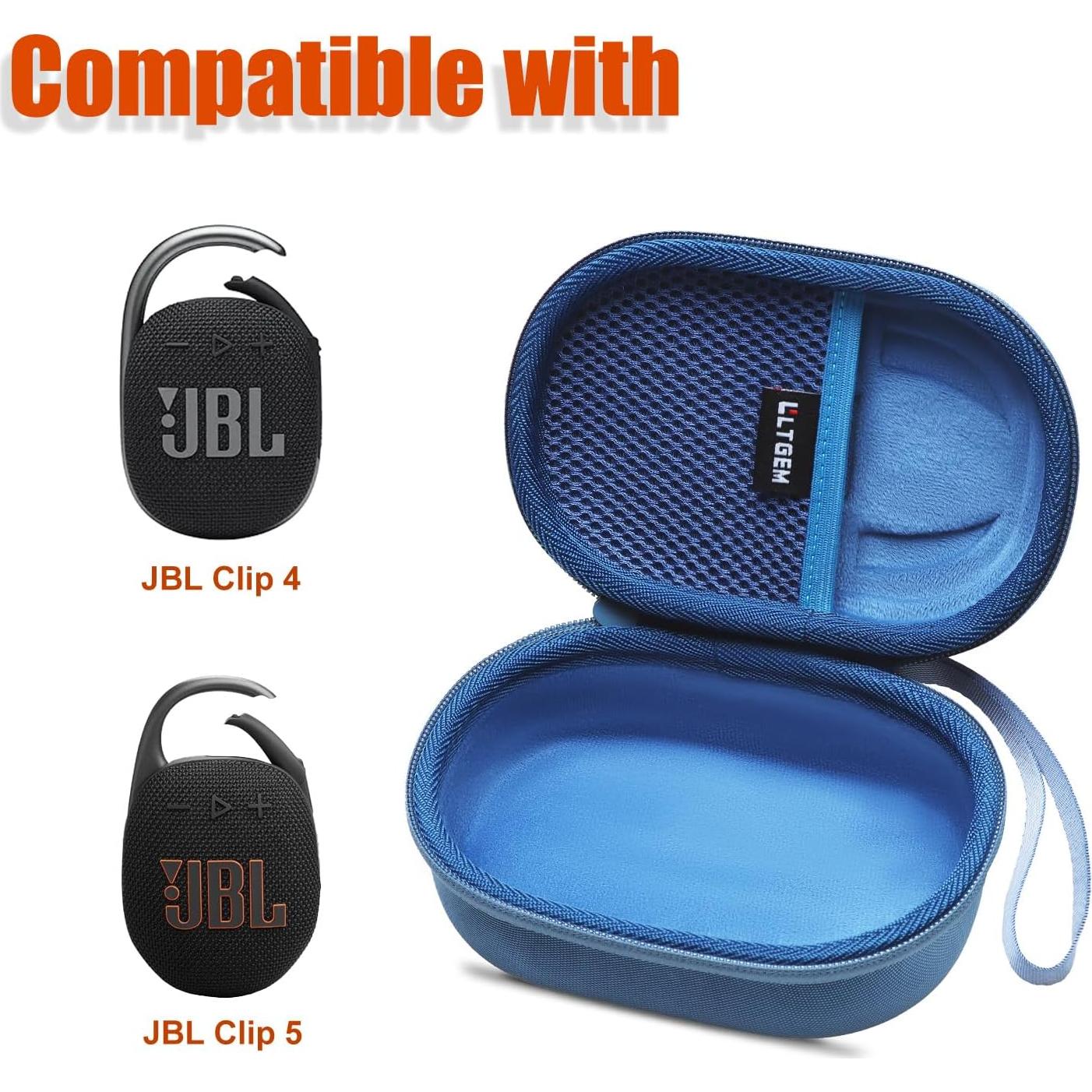 Funda LTGEM para Altavoz JBL Clip 4/5 - Impermeable Azul