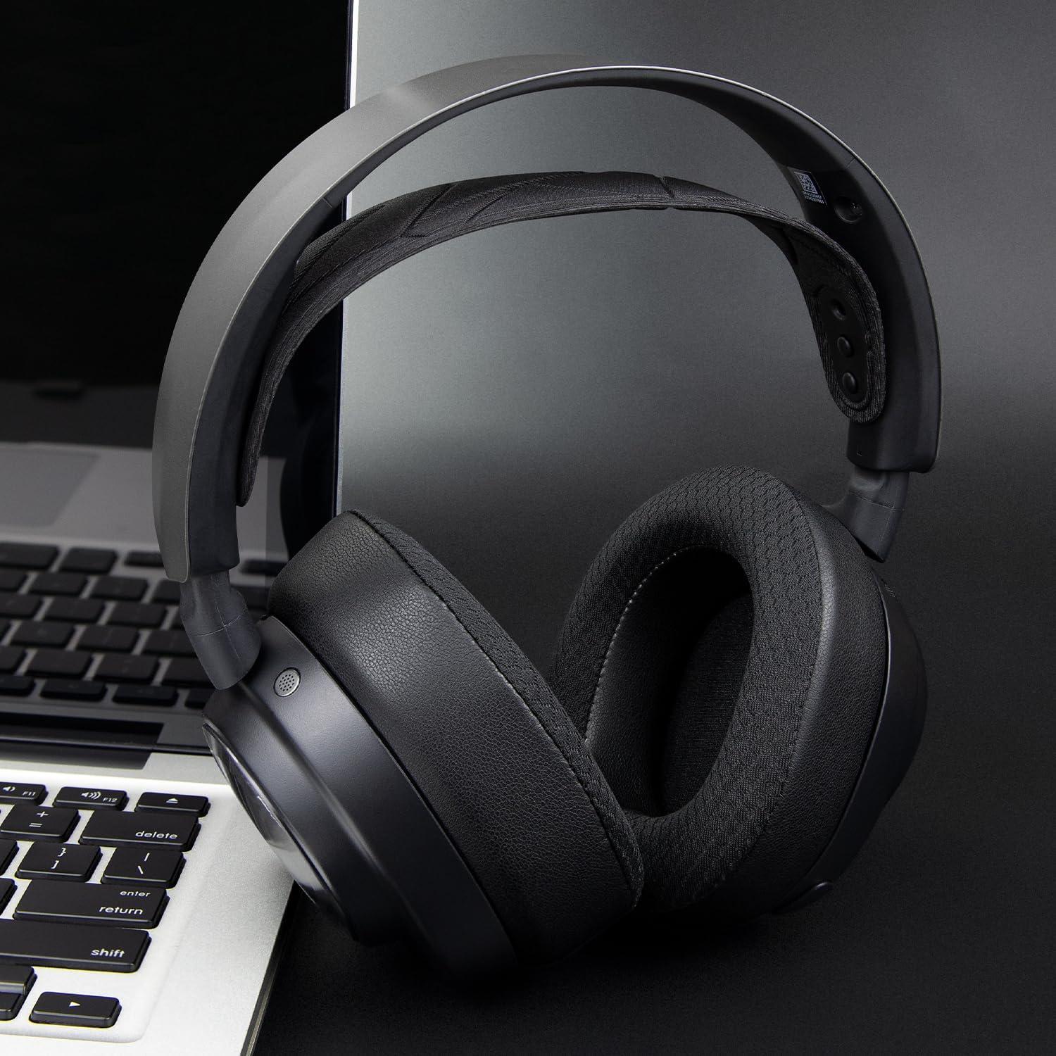 Almohadillas de Repuesto SOULWIT para Auriculares Steelseries Arctis Nova Pro Inalámbricos - Negro
