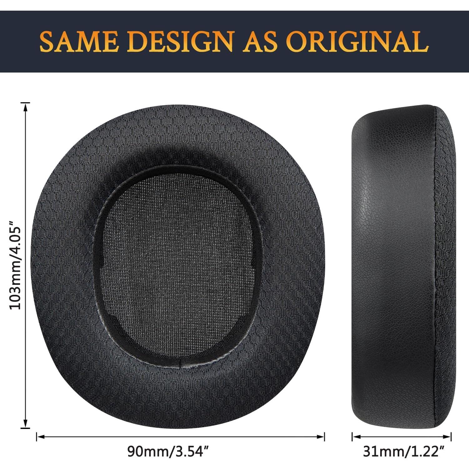 Almohadillas de Repuesto SOULWIT para Auriculares Steelseries Arctis Nova Pro Inalámbricos - Negro