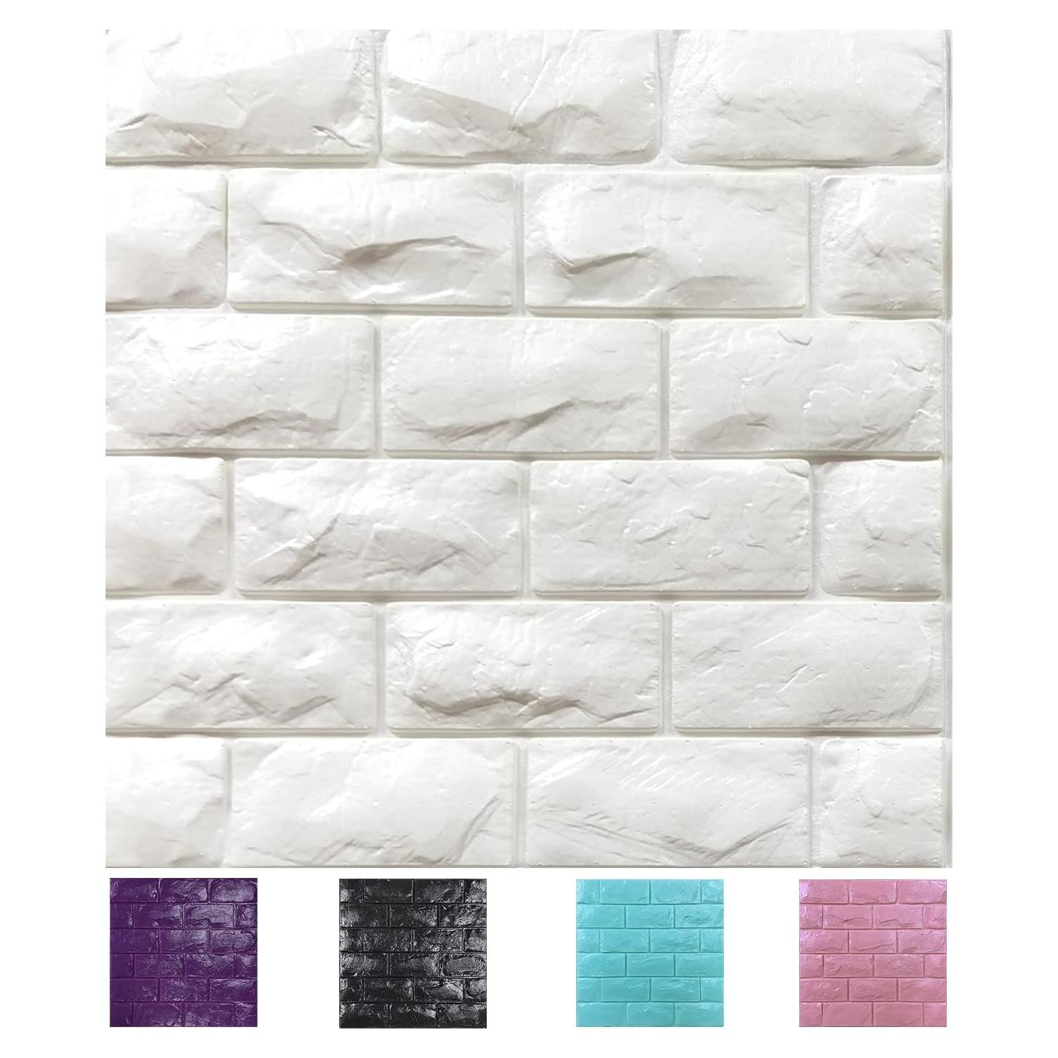 Paneles de Pared 3D Autoadhesivos Yutianli 11PCS Blanco