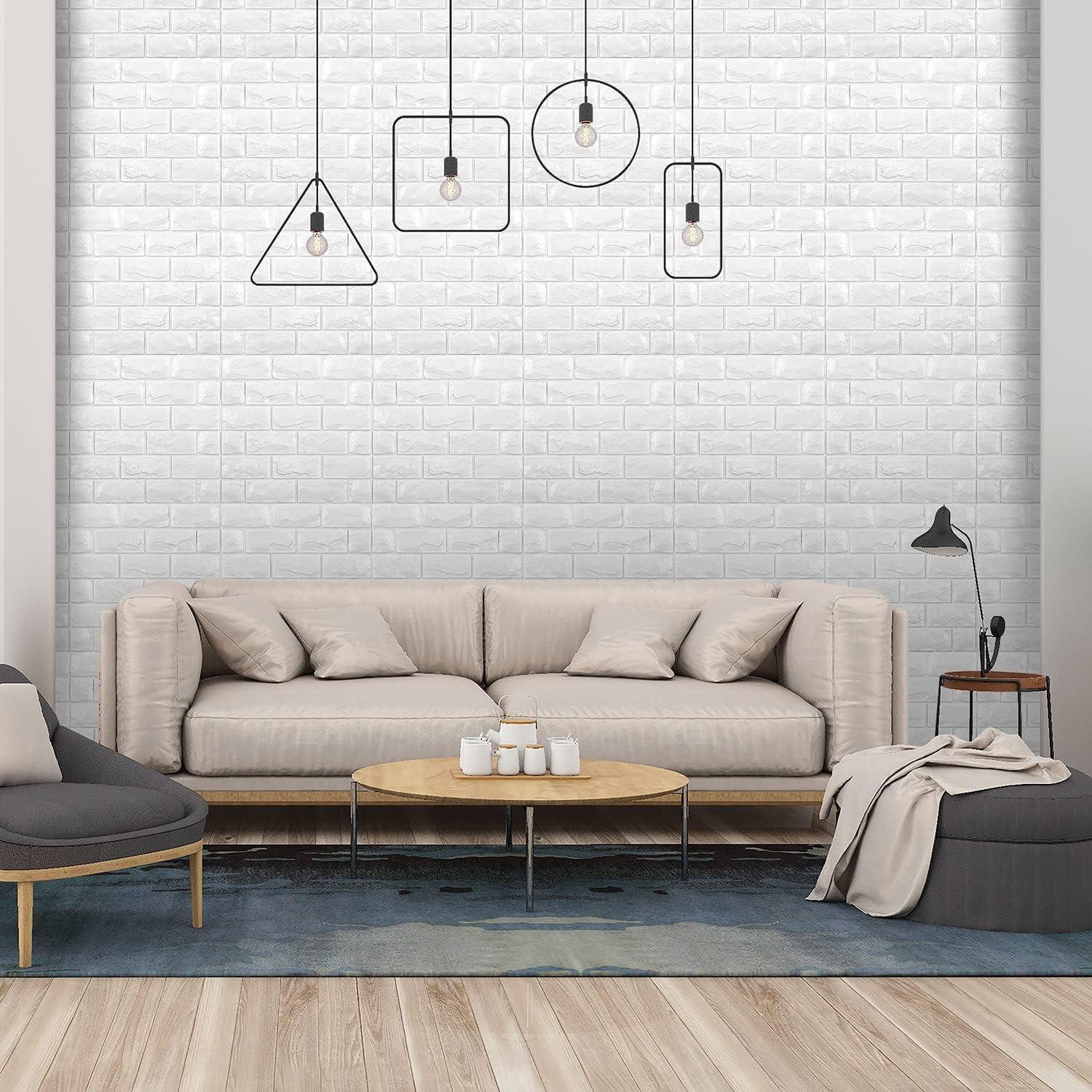 Paneles de Pared 3D Autoadhesivos Yutianli 11PCS Blanco