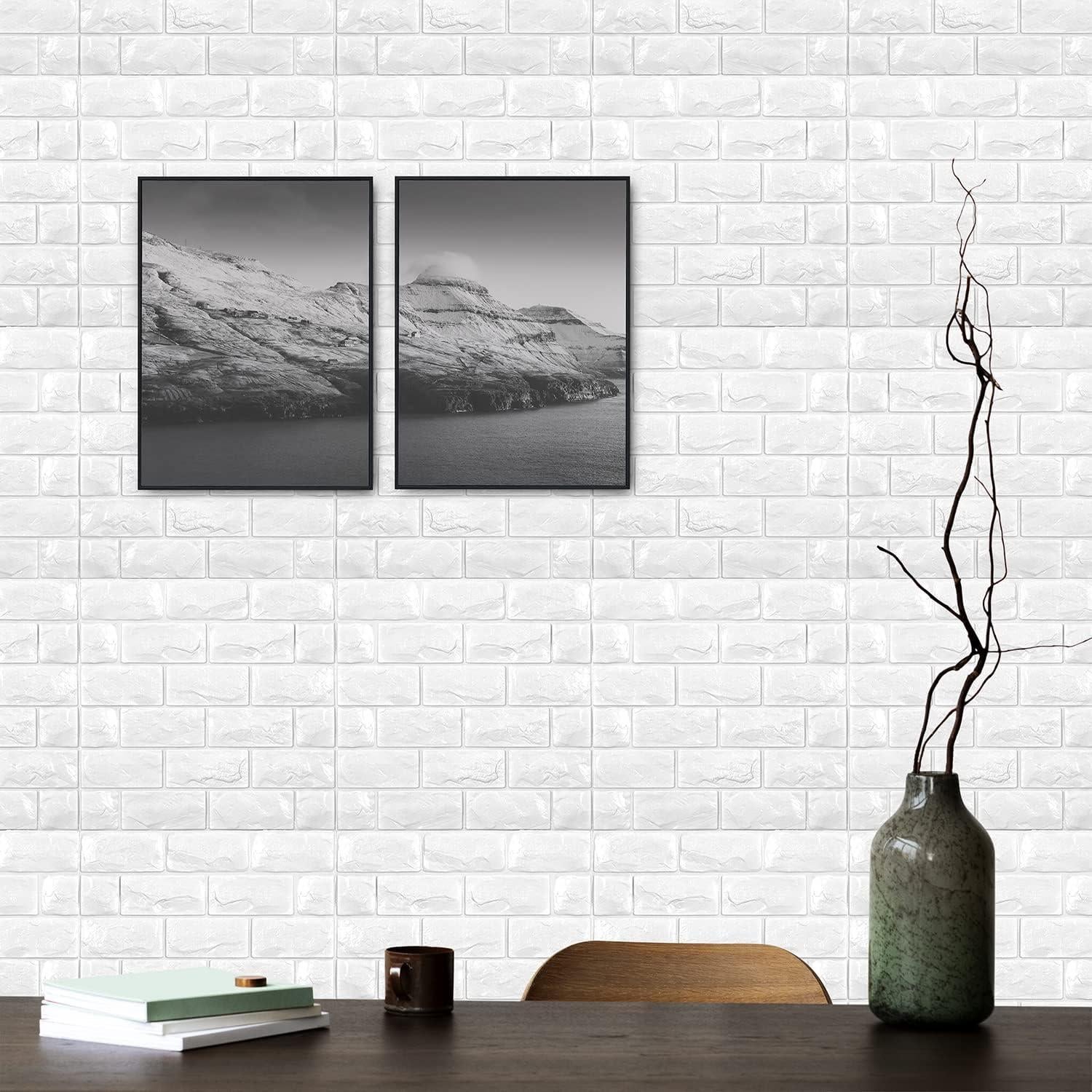 Paneles de Pared 3D Autoadhesivos Yutianli 11PCS Blanco