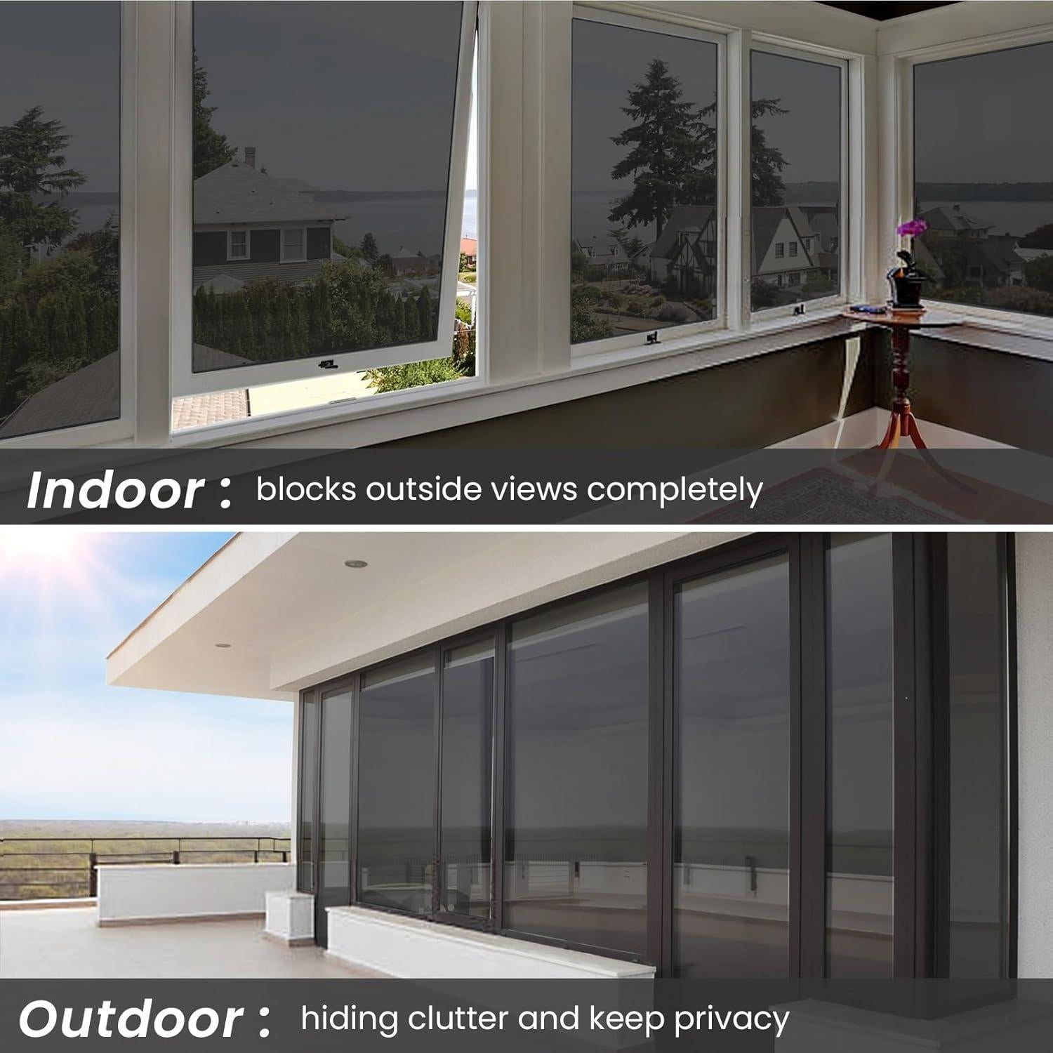 Película de Privacidad para Ventanas ADD.HERES 44.5x200cm Negro