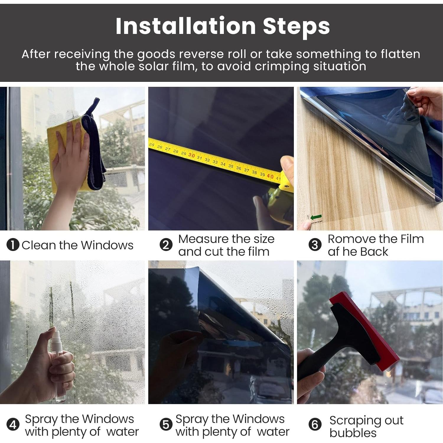 Película de Privacidad para Ventanas ADD.HERES 44.5x200cm Negro