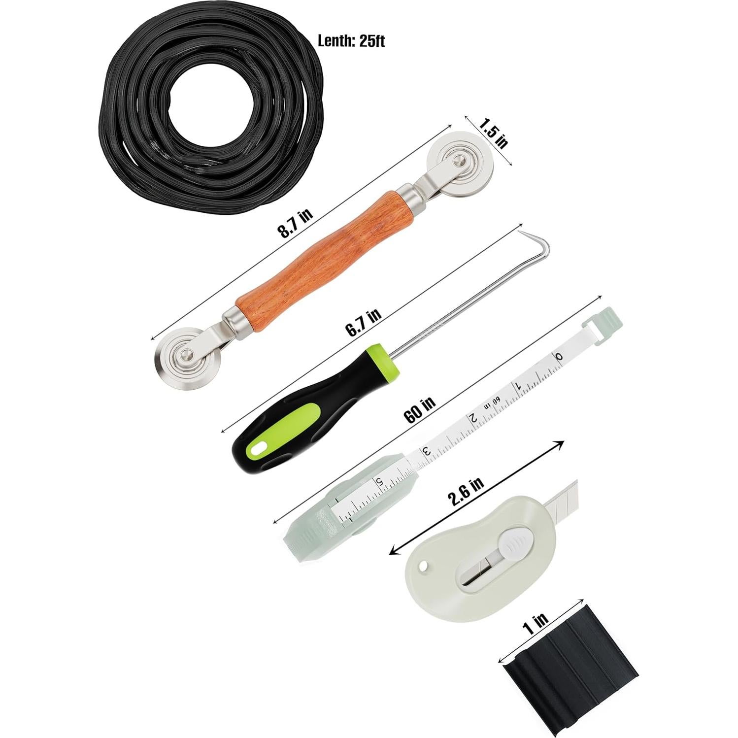 Kit de Reparación de Pantallas de Ventana BLANCH 12 Piezas 121.9x302.3cm