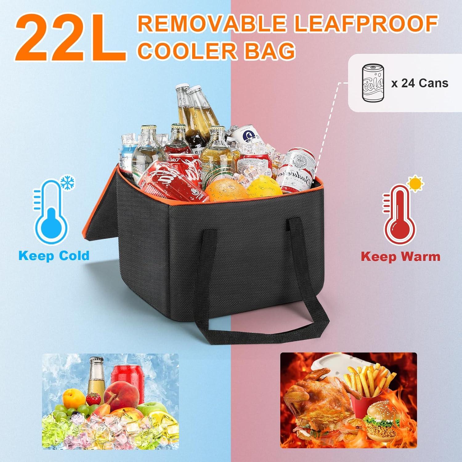 Organizador de Maletero Plegable SKYJDM 95L con Bolsa Térmica