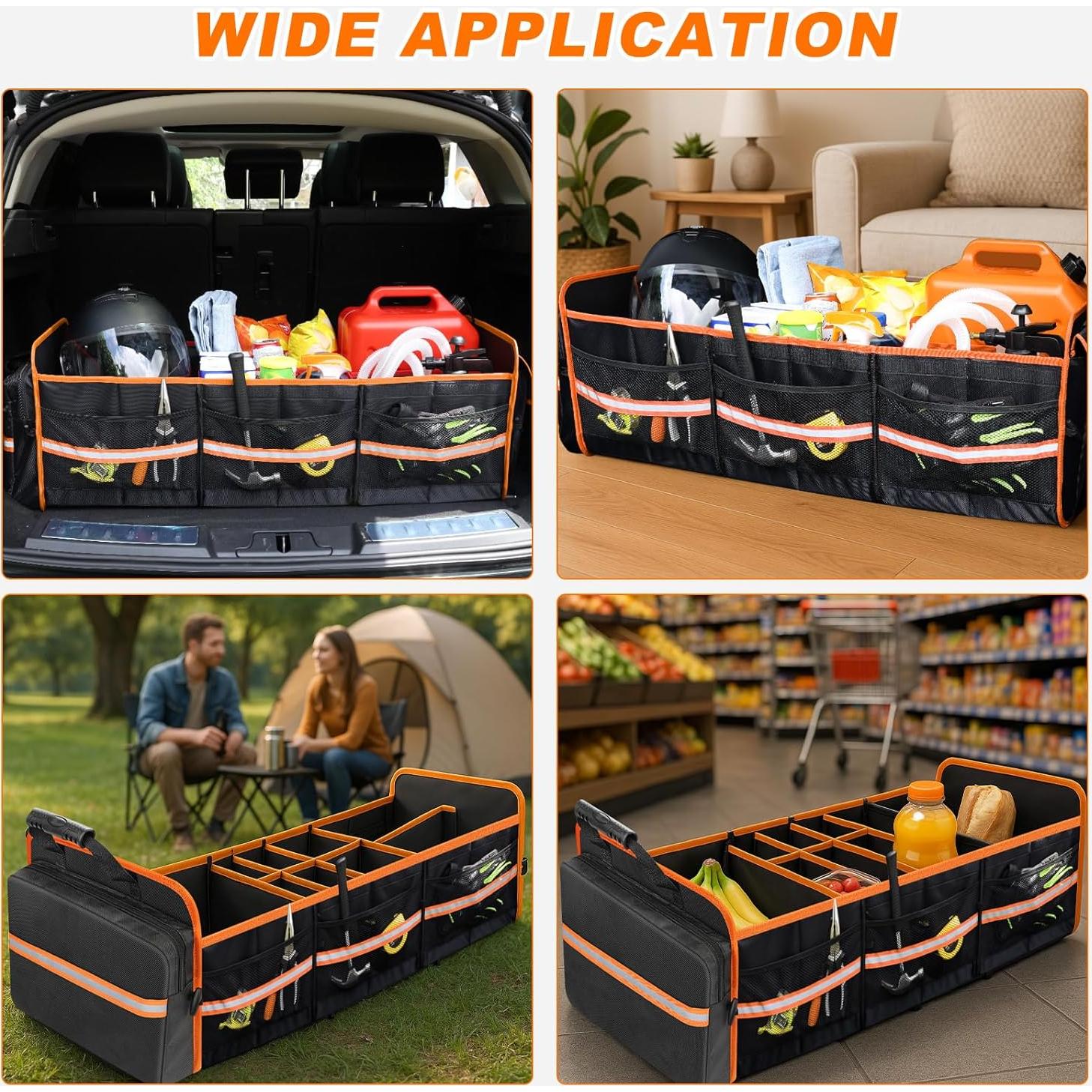 Organizador de Maletero Plegable SKYJDM 95L con Bolsa Térmica