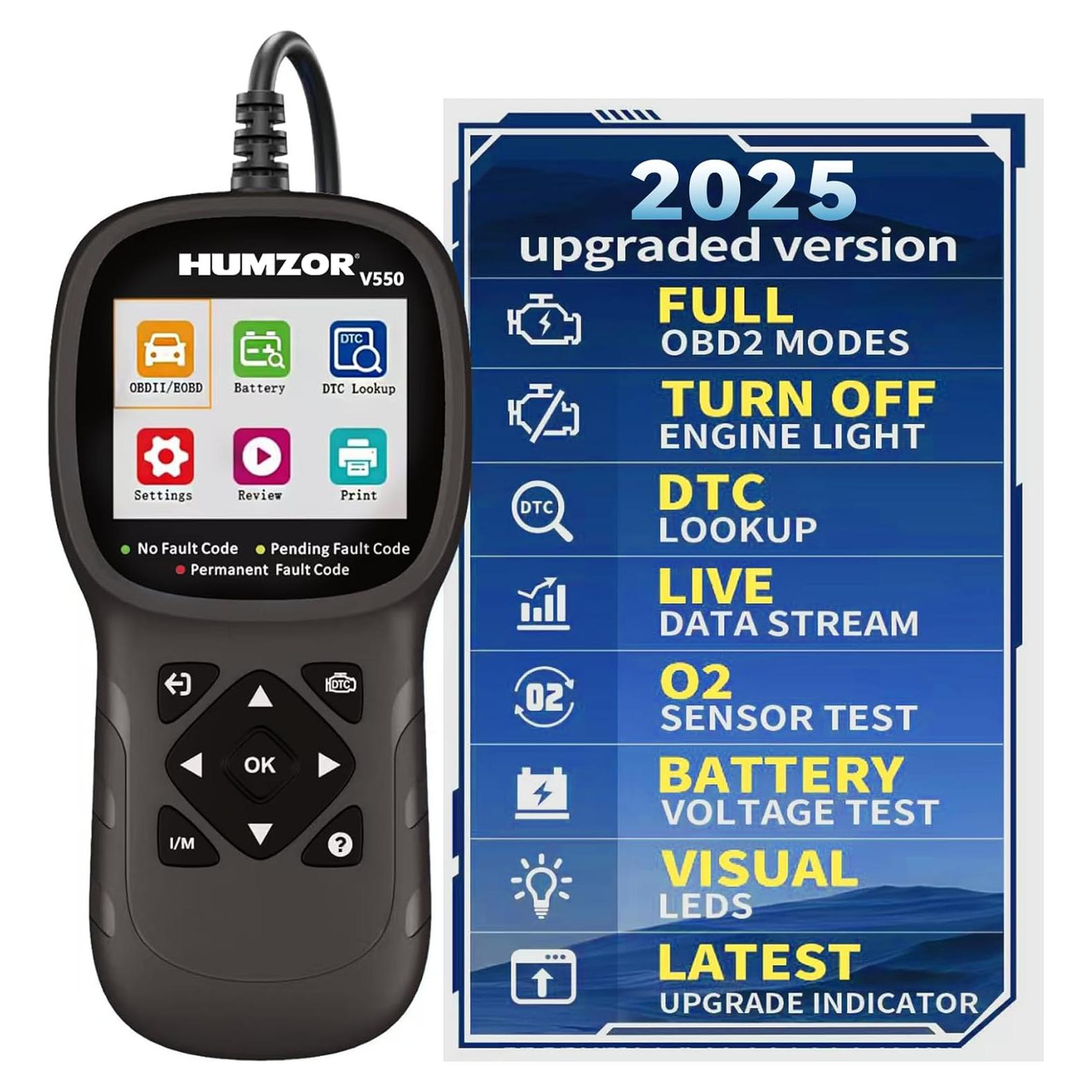 Escáner OBD2 SAZDOLN V550 Mejorado, Diagnóstico Automotriz