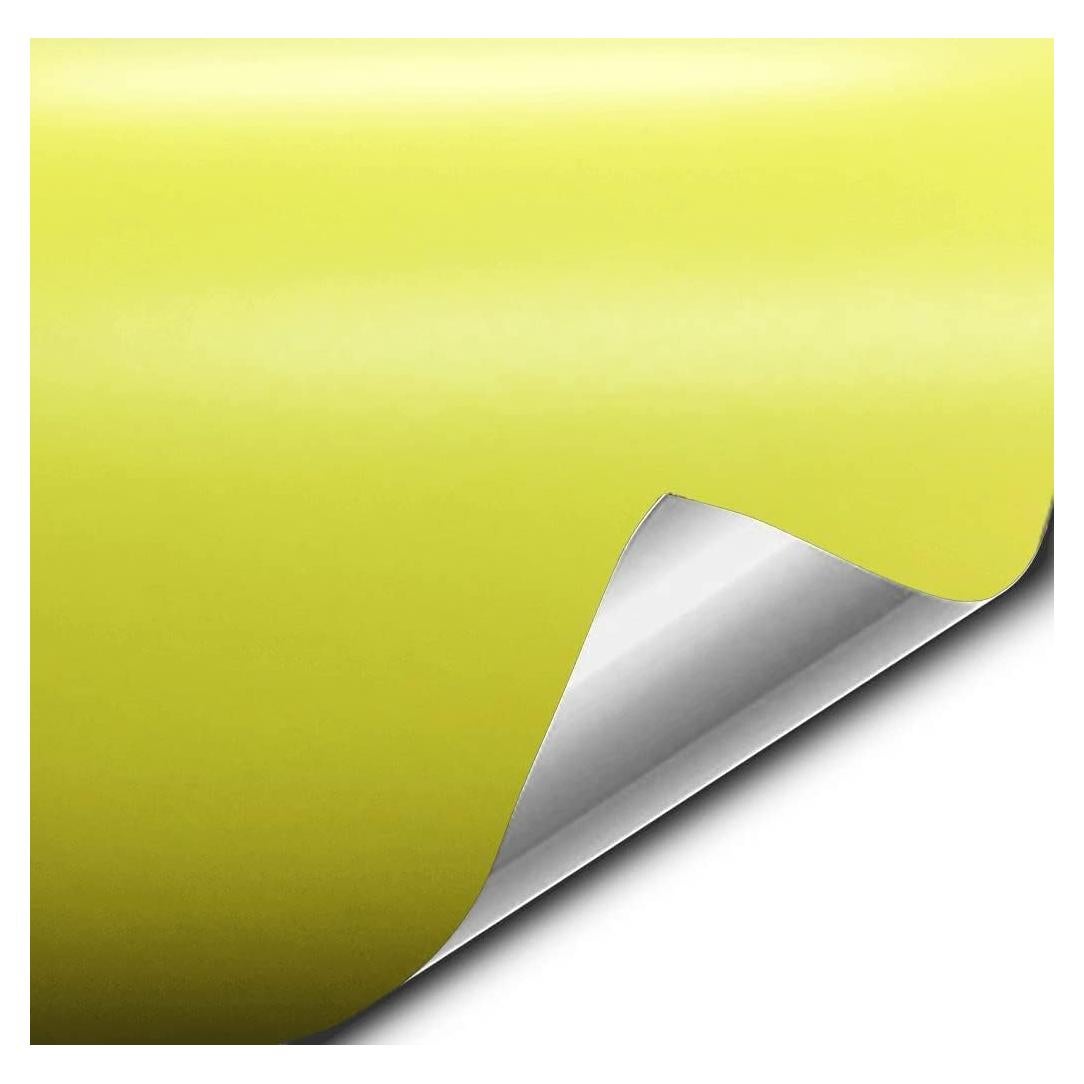 Vinilo Envoltura Mate Metálico VViViD+ Amarillo 0.3m x 1.5m