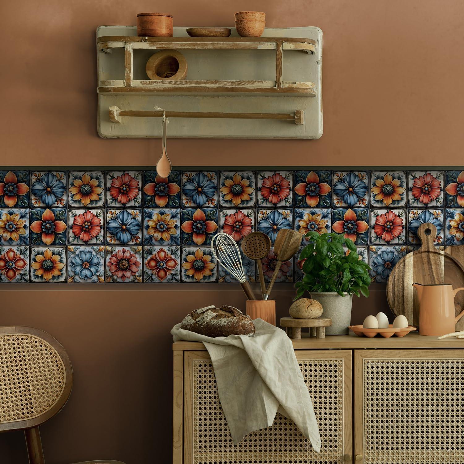 Calcomanías de Azulejos 6x6 ViibXfans - 12 Hojas Impermeables