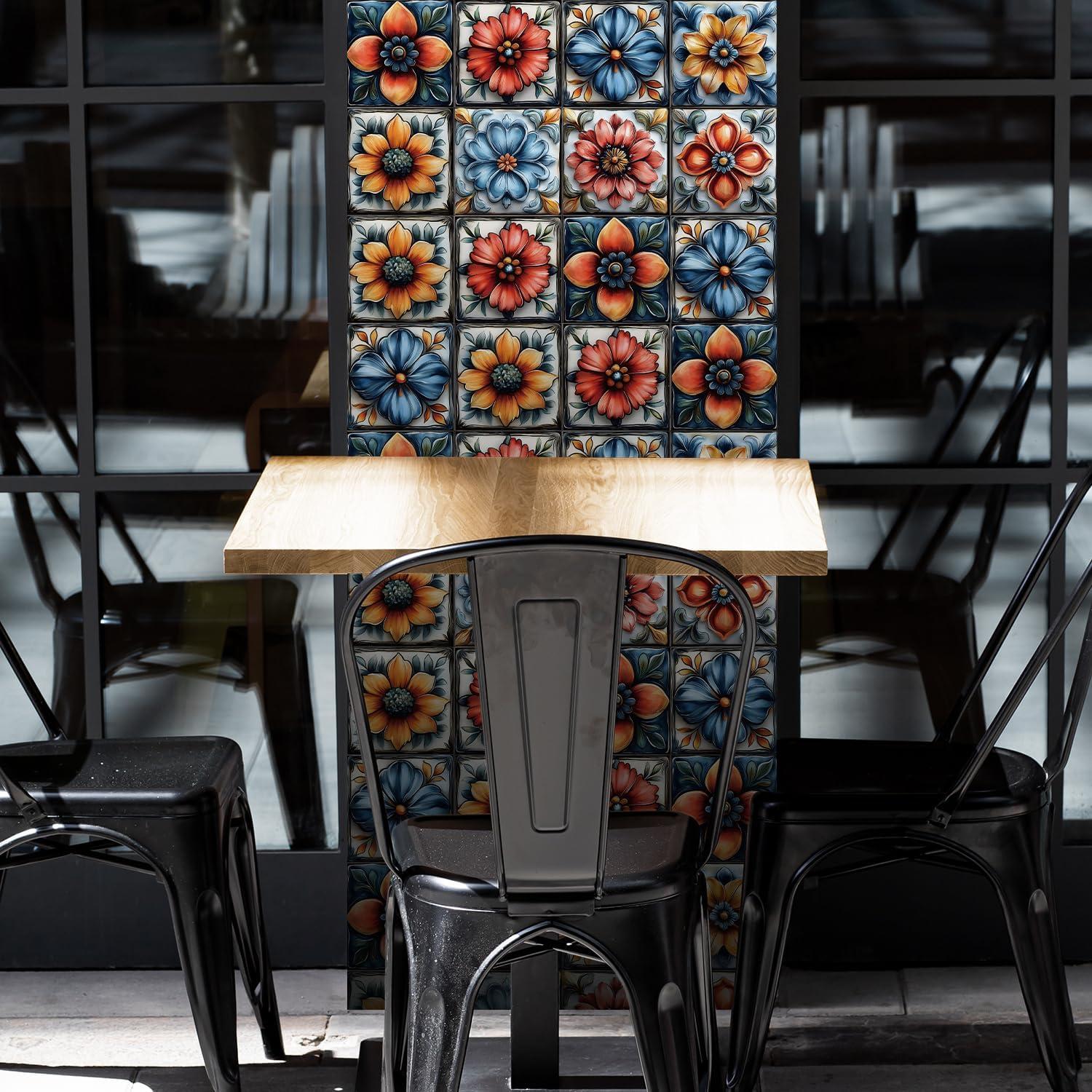 Calcomanías de Azulejos 6x6 ViibXfans - 12 Hojas Impermeables