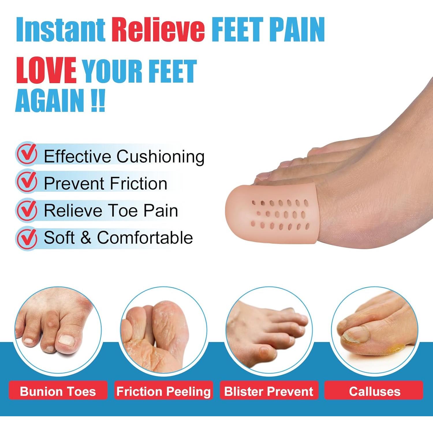 Protectores de Dedo Gordo Pnrskter 10PCS Gel Aloe Vera