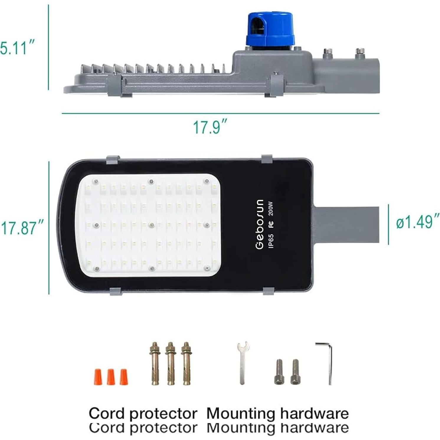 Luz de Calle LED Gebosun 35W 5400 Lúmenes IP65 Automática