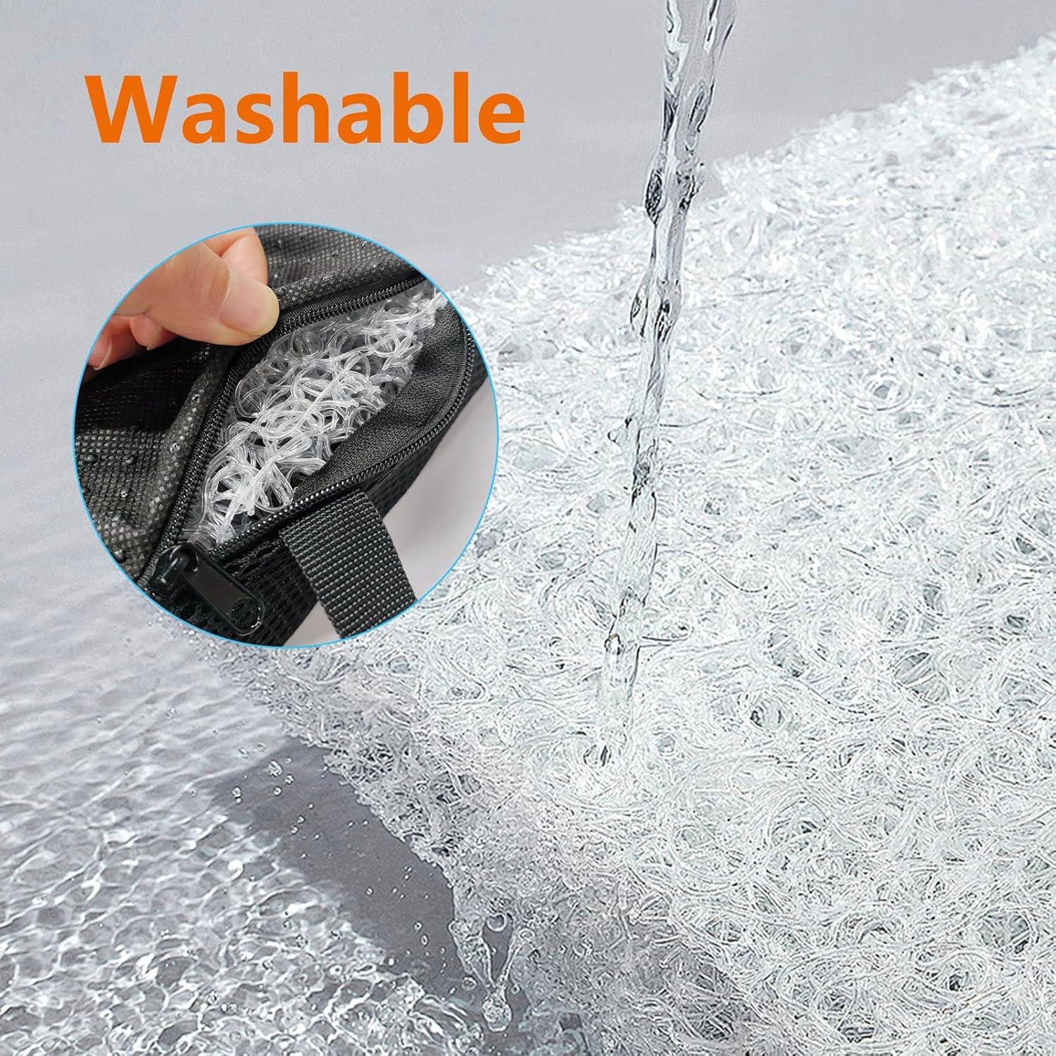 Cojín de Asiento Plegable Sojoy Negro Transpirable 39.4x33 cm