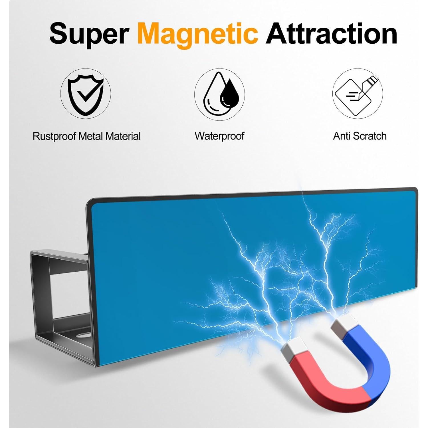 Estante Magnético para Especias AURIKAR, Paquete de 2, Negro