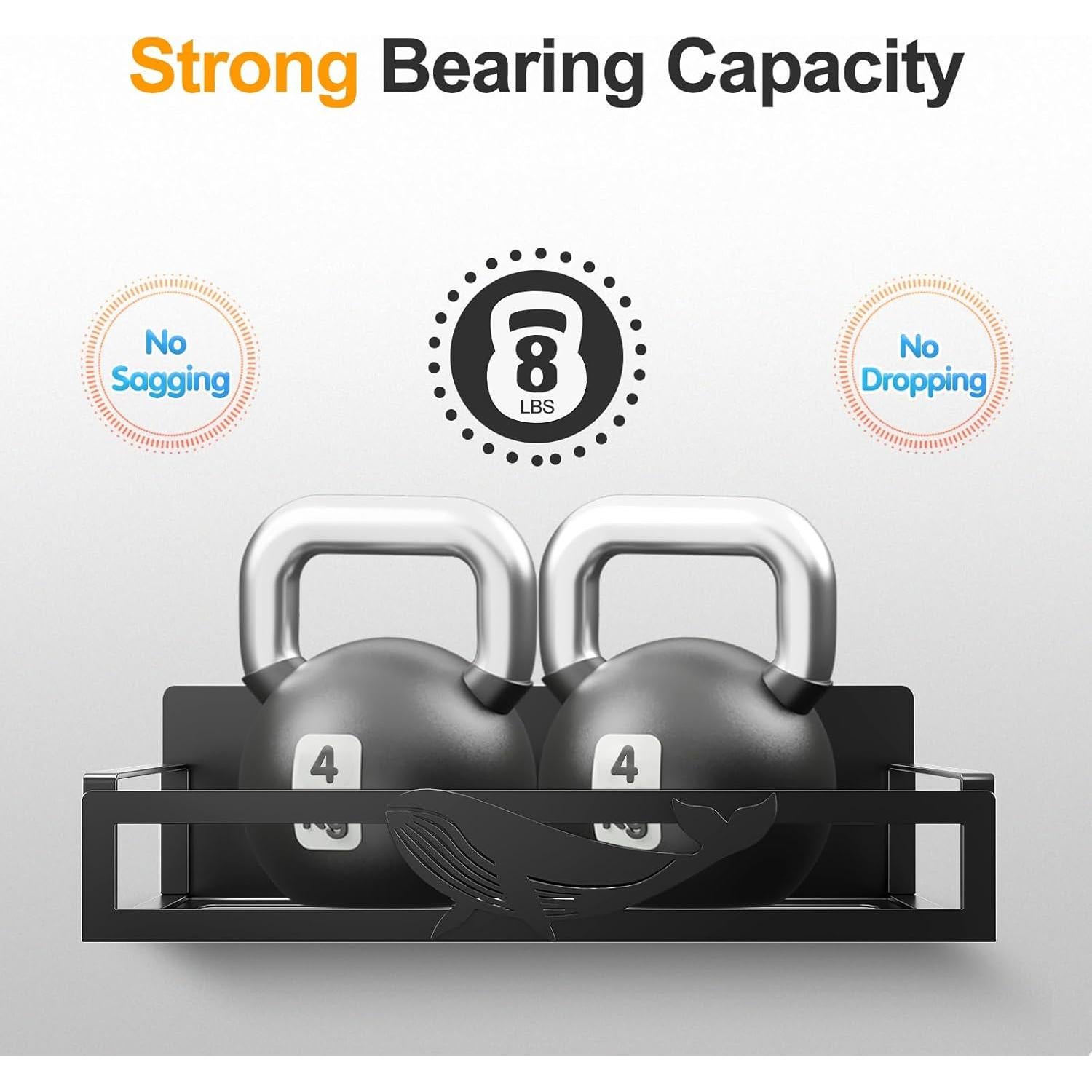 Estante Magnético para Especias AURIKAR, Paquete de 2, Negro