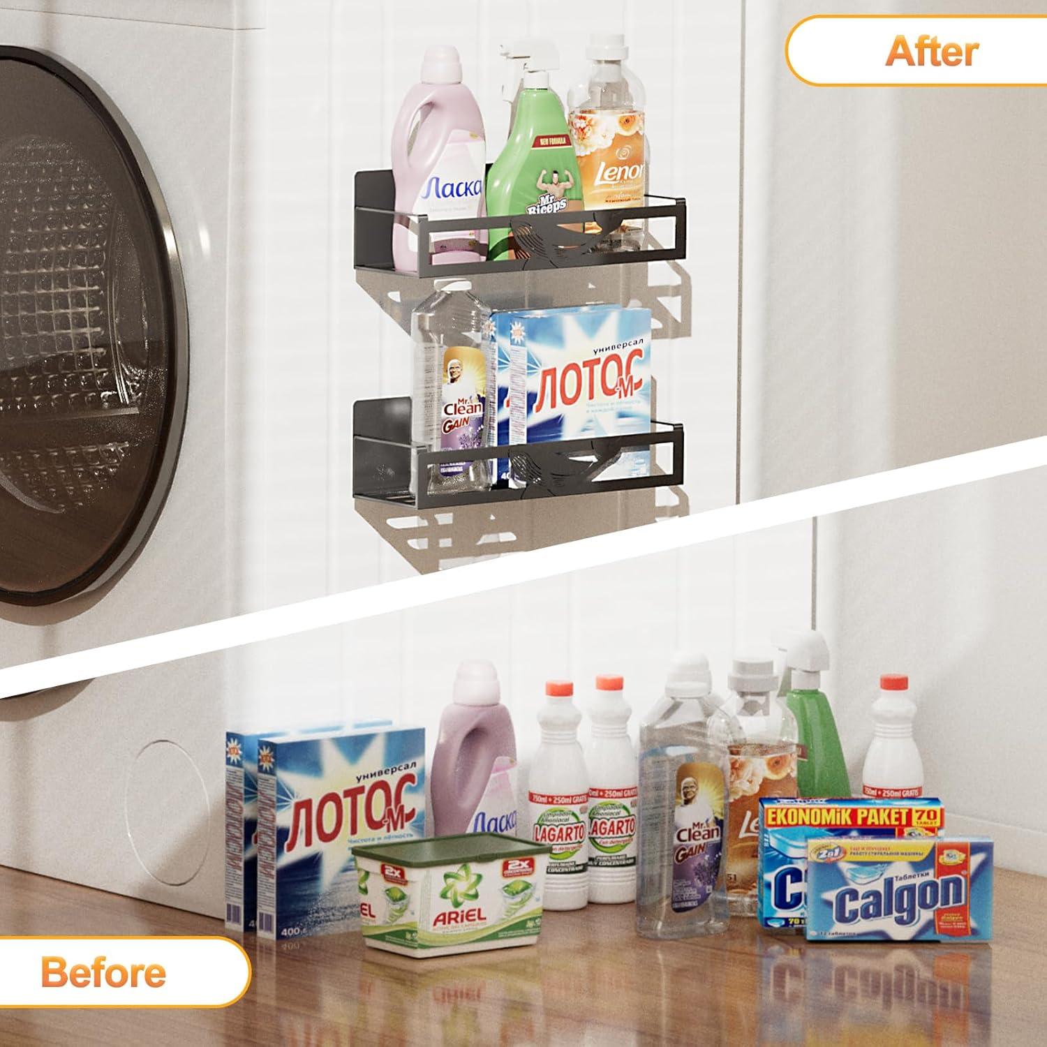 Estante Magnético para Especias AURIKAR, Paquete de 2, Negro