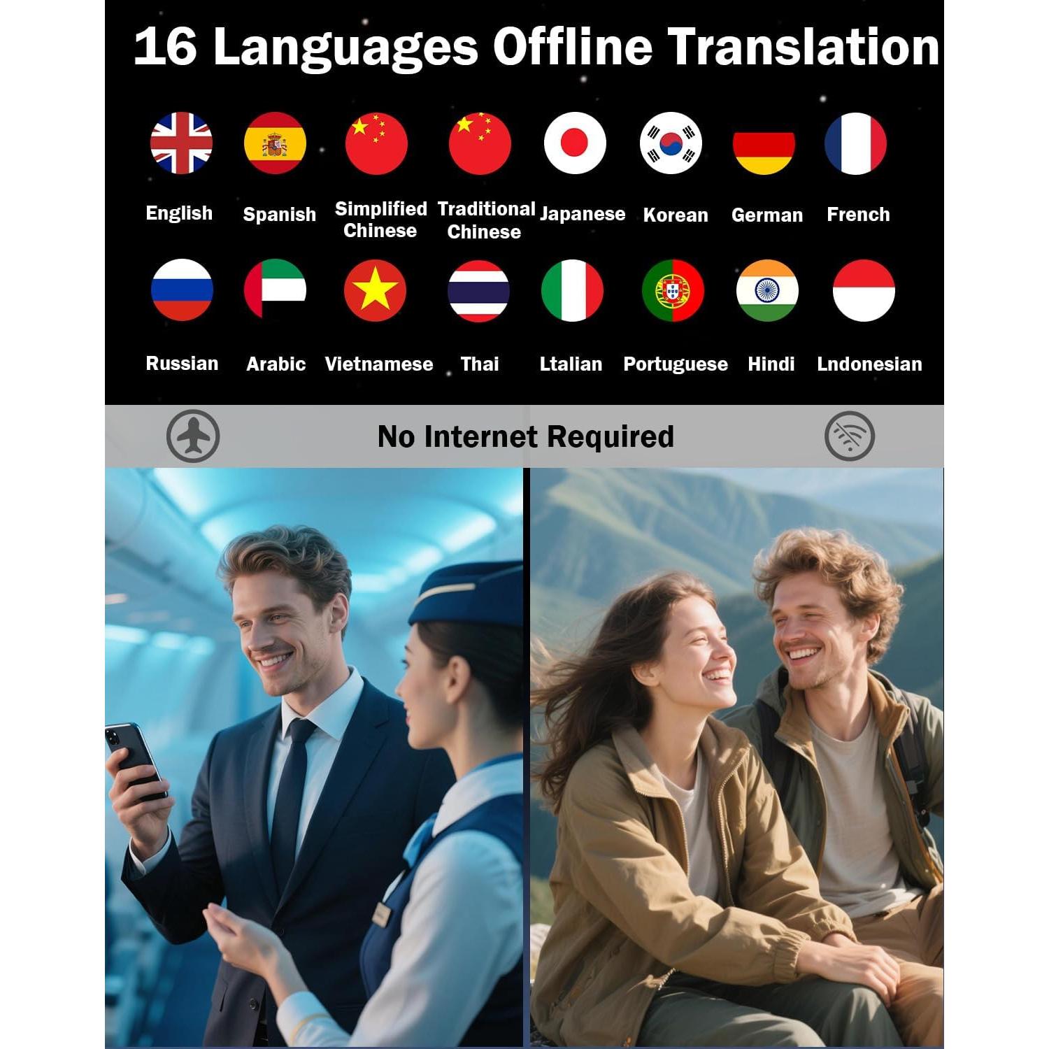 Traductor de Idiomas Wooask W10 AI 144 Idiomas Sin WiFi