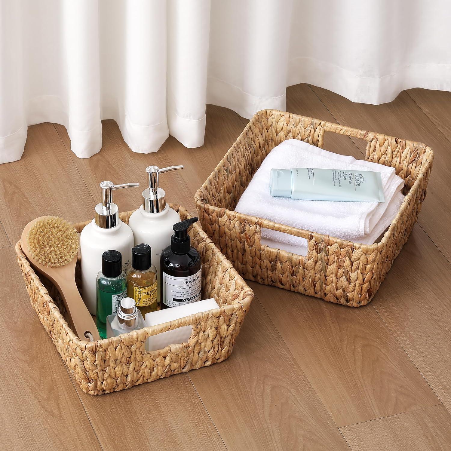 Juego de 2 Cestas de Almacenamiento DAICOLAD Cuadradas