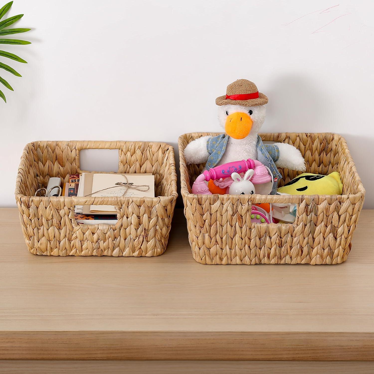 Juego de 2 Cestas de Almacenamiento DAICOLAD Cuadradas