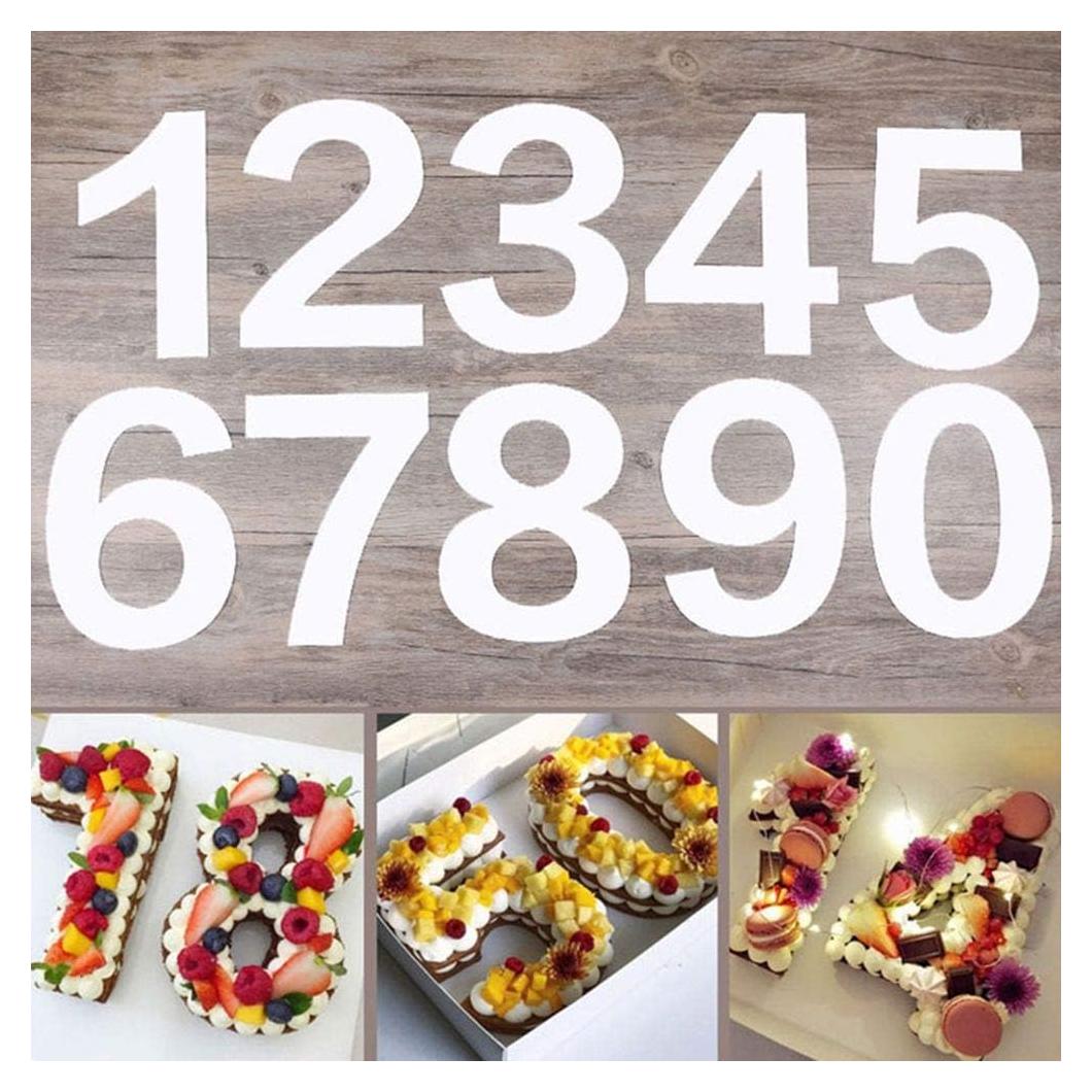 Moldes de Pastel Numerales EORTA 0-9 25.4 cm Reutilizables