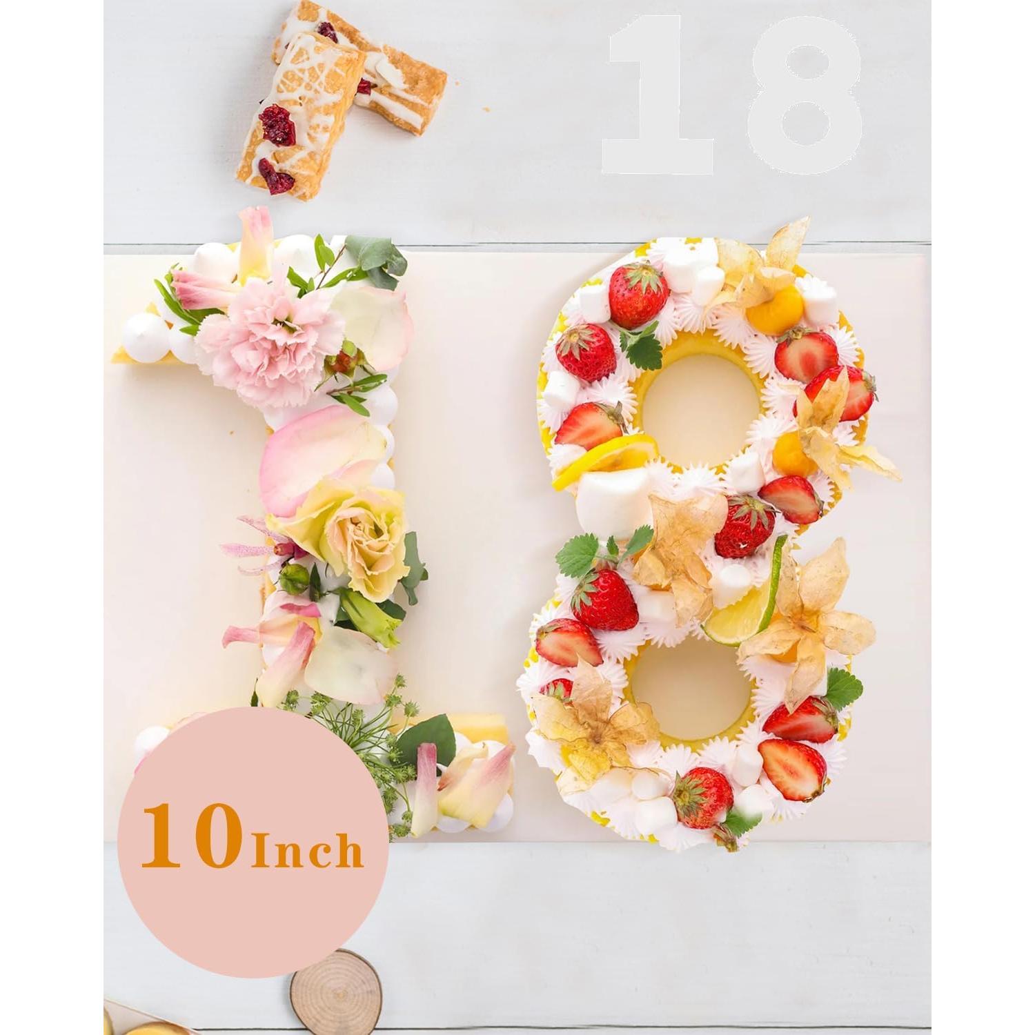 Moldes de Pastel Numerales EORTA 0-9 25.4 cm Reutilizables