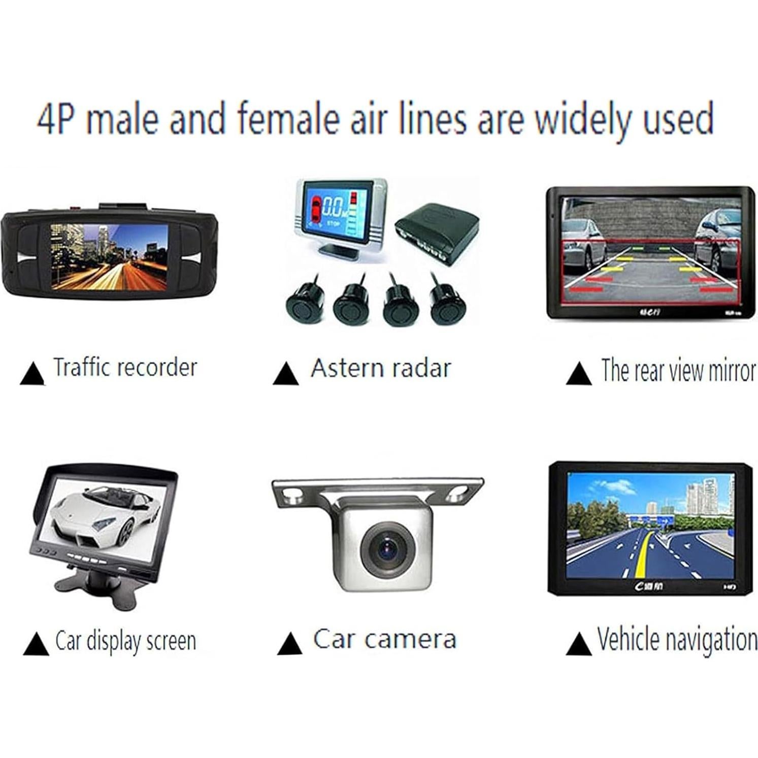 Cable de Extensión de Video 4 Pines Priaolker 2M Impermeable