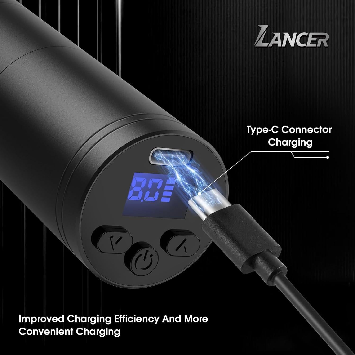 Kit de Tatuaje EZ - Máquina Inalámbrica Lancer 1500mAh