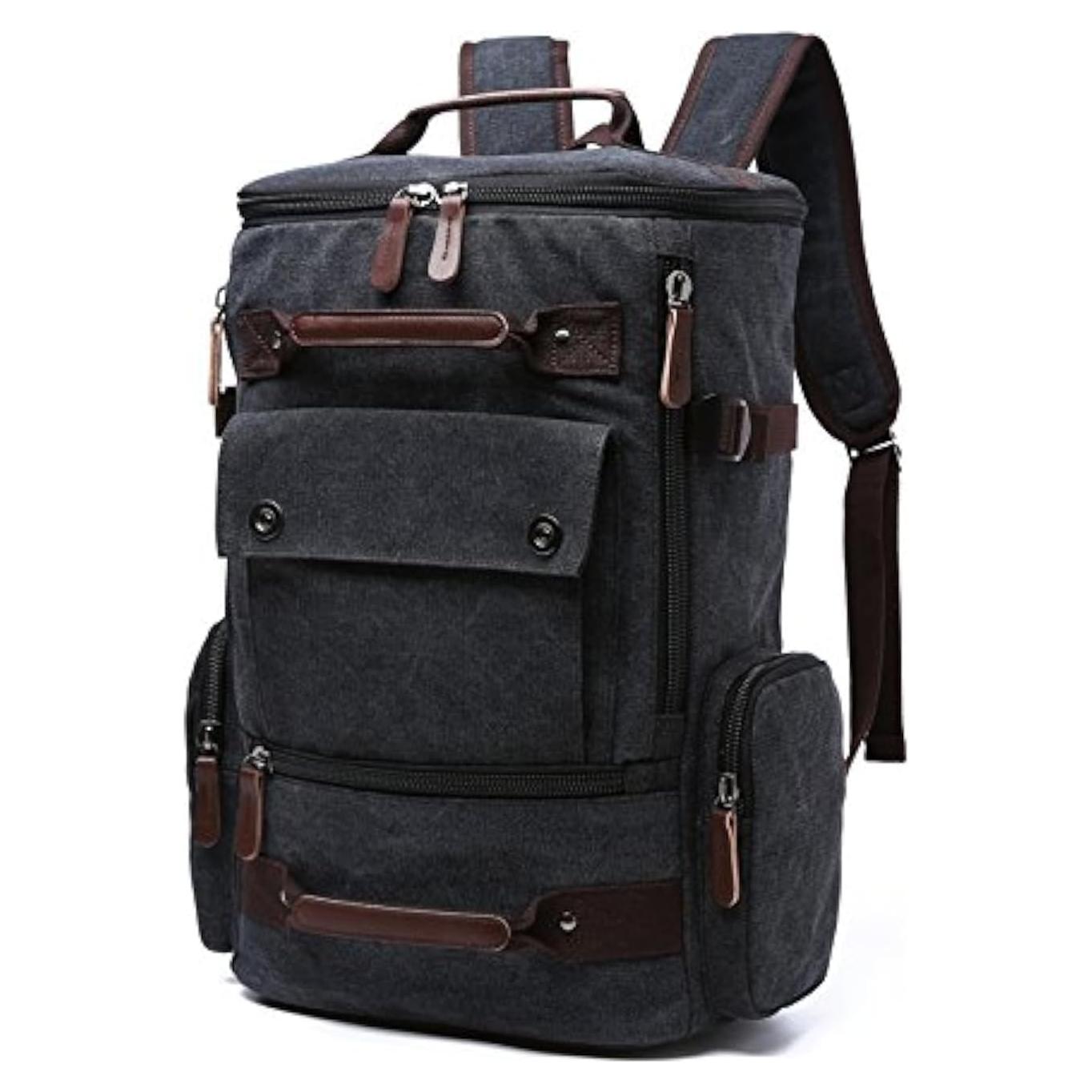 Mochila de Lona Vintage Jahomieo 46x30x17 cm para Portátil