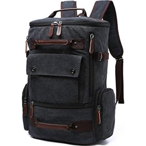 Mochila de Lona Vintage Jahomieo 46x30x17 cm para Portátil