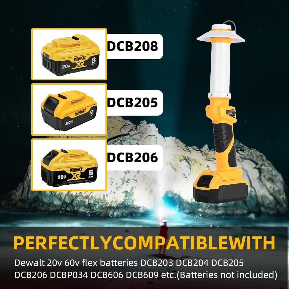 Linterna LED 800LM Weixblixian Compatible Dewalt 20V Max
