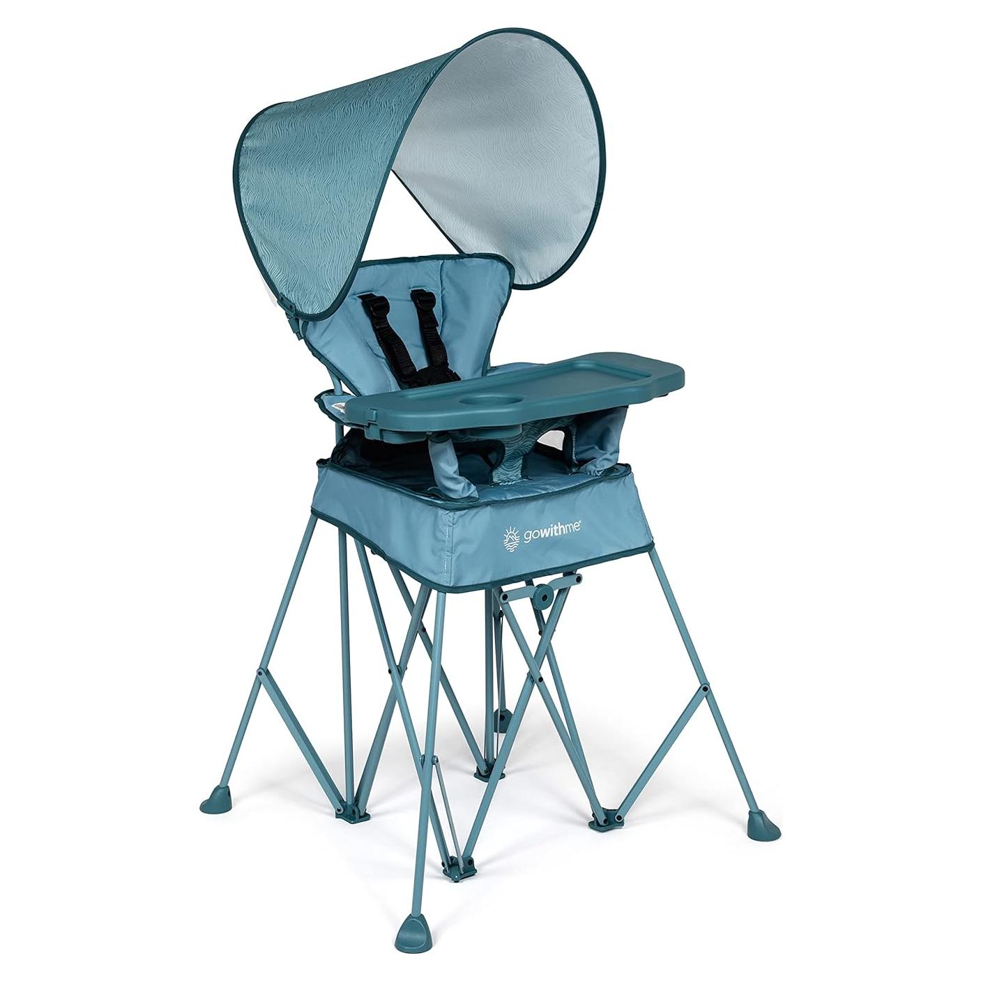 Silla Alta Portátil Baby Delight Ve Conmigo Deluxe Onda Azul