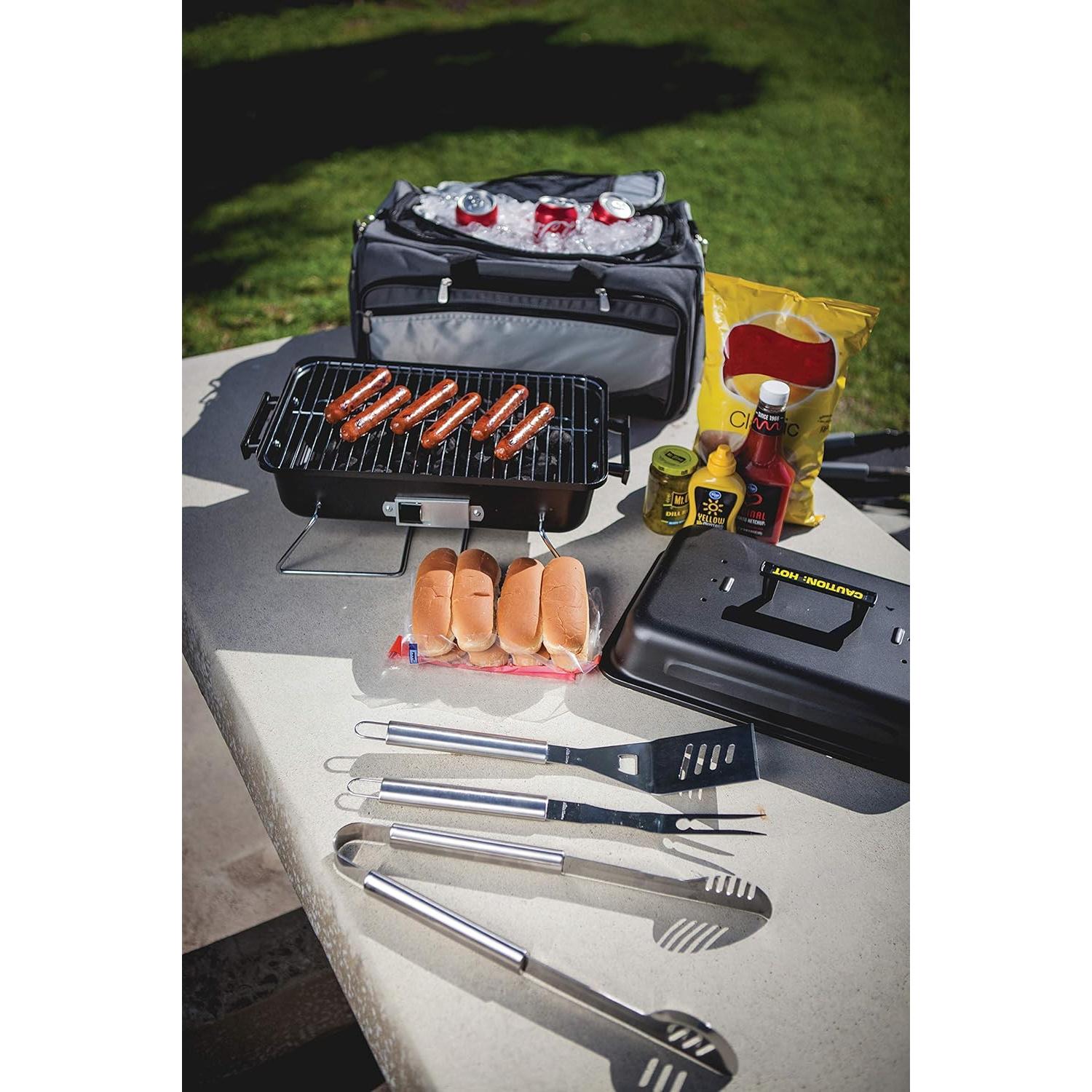 Set BBQ Portátil Oniva Buccaneer con Enfriador y Herramientas