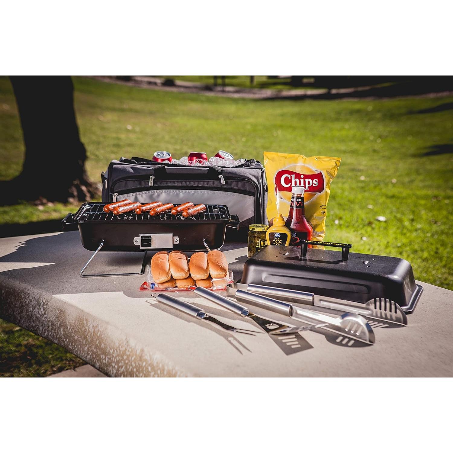 Set BBQ Portátil Oniva Buccaneer con Enfriador y Herramientas
