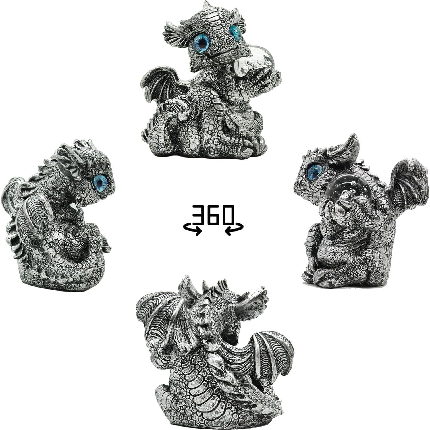 Estatua de Dragón Bebé con Luz LED HMUSNWOL 10.2 cm