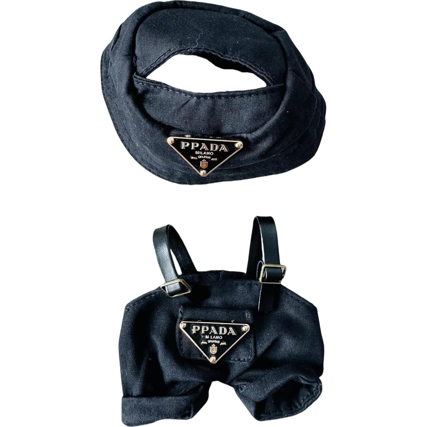 Conjunto de Ropa para Muñeca 17cm LABUBU Overoles Negros