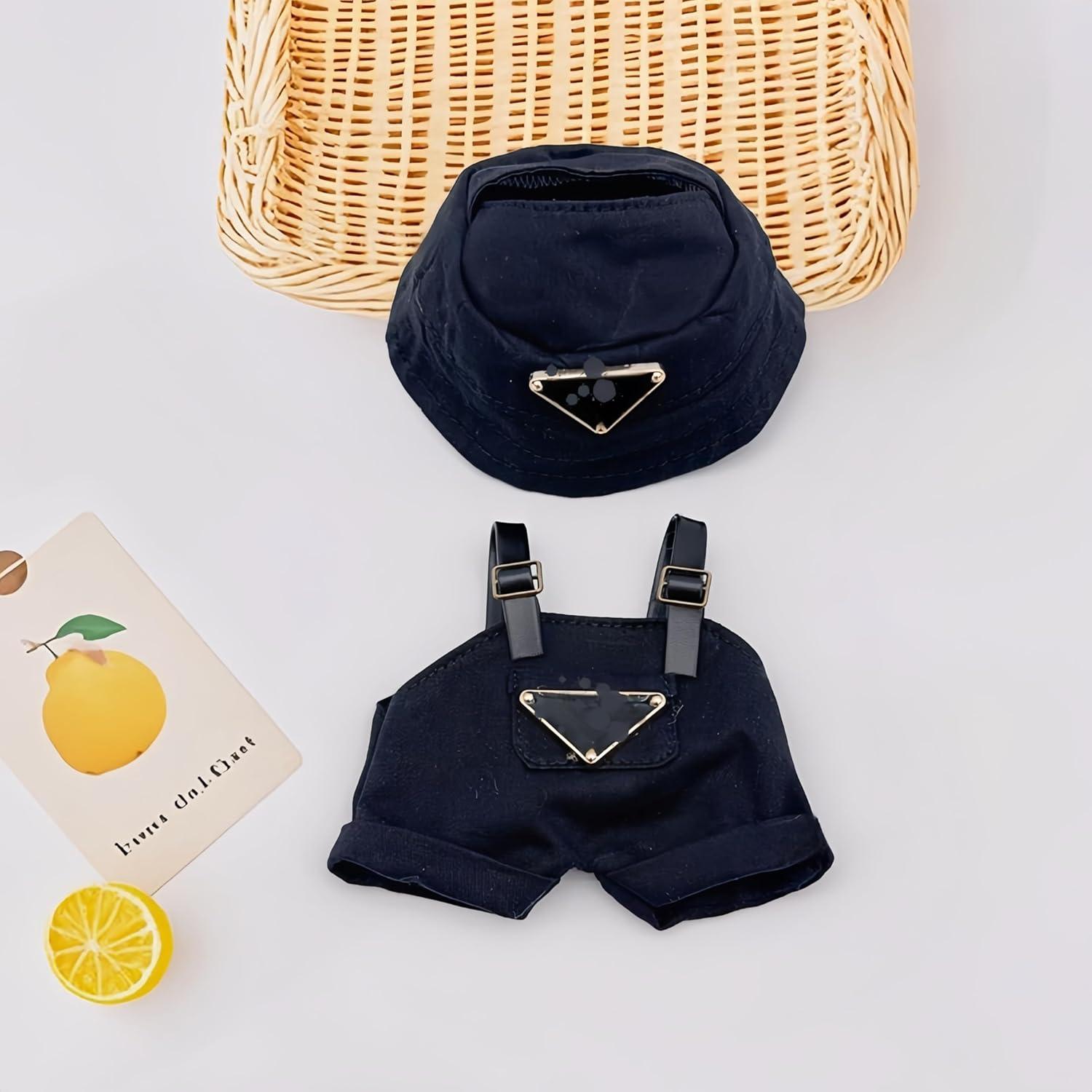 Conjunto de Ropa para Muñeca 17cm LABUBU Overoles Negros