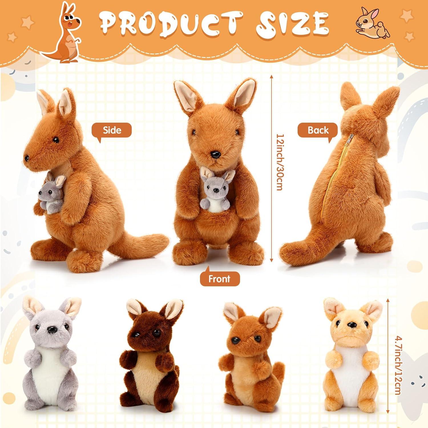 Set de 5 Animales de Peluche Canguro Arrowbash 30 cm